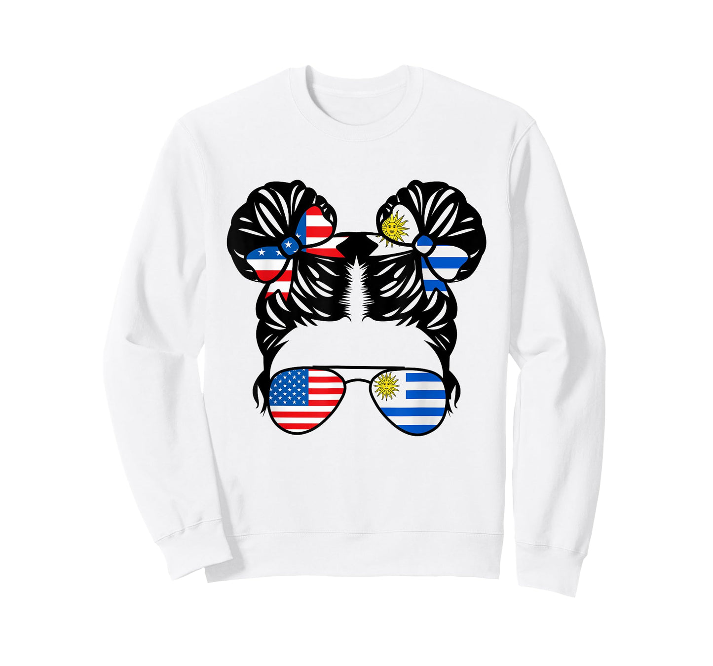Half American Half Uruguayan Girl USA Uruguay Flag Patriot T-Shirt
