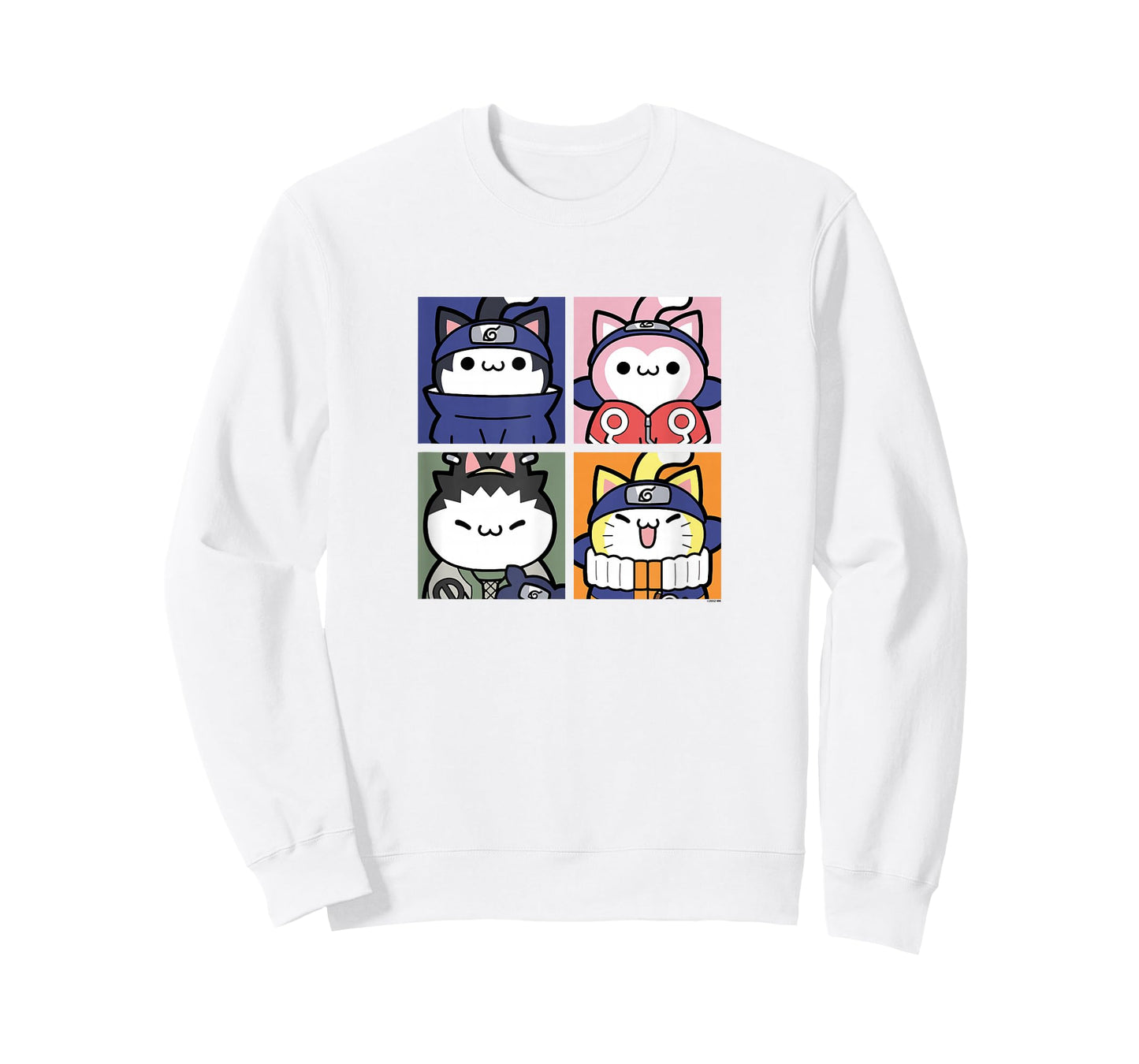 Nyaruto Sasuke Sakura Shikamaru Naruto Cats Group Shot Panel T-Shirt