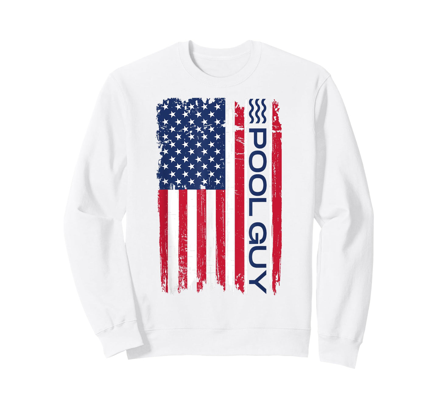 Pool Guy Vintage Retro Patriotic US Flag T-Shirt