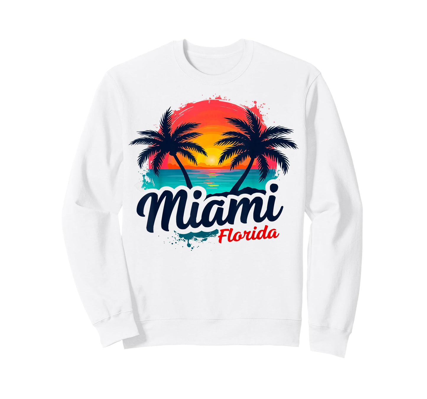 Miami Florida Sunset – Palm Tree Beach Coastal Vibes T-Shirt