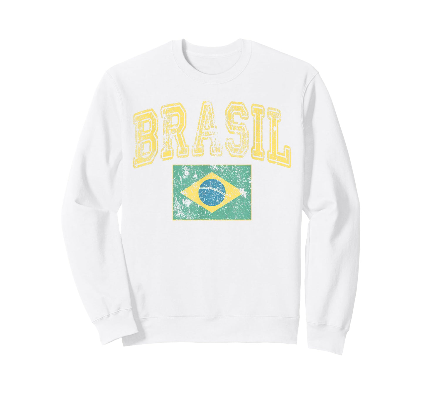 Vintage Retro Faded Brasil Brazil Flag Brazilian Pride T-Shirt