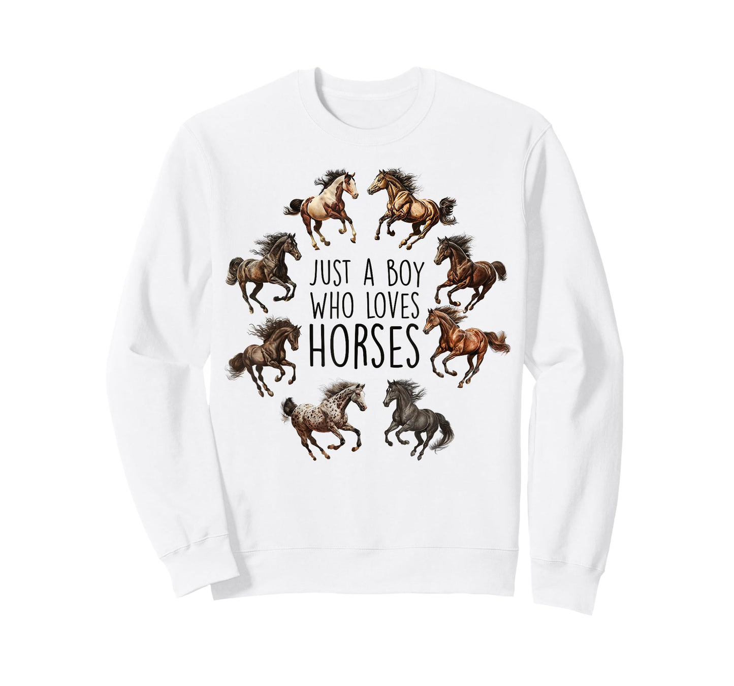 Just A Boy Who Loves Horses, Horse Breeds, Horseback Riding T-Shirt
