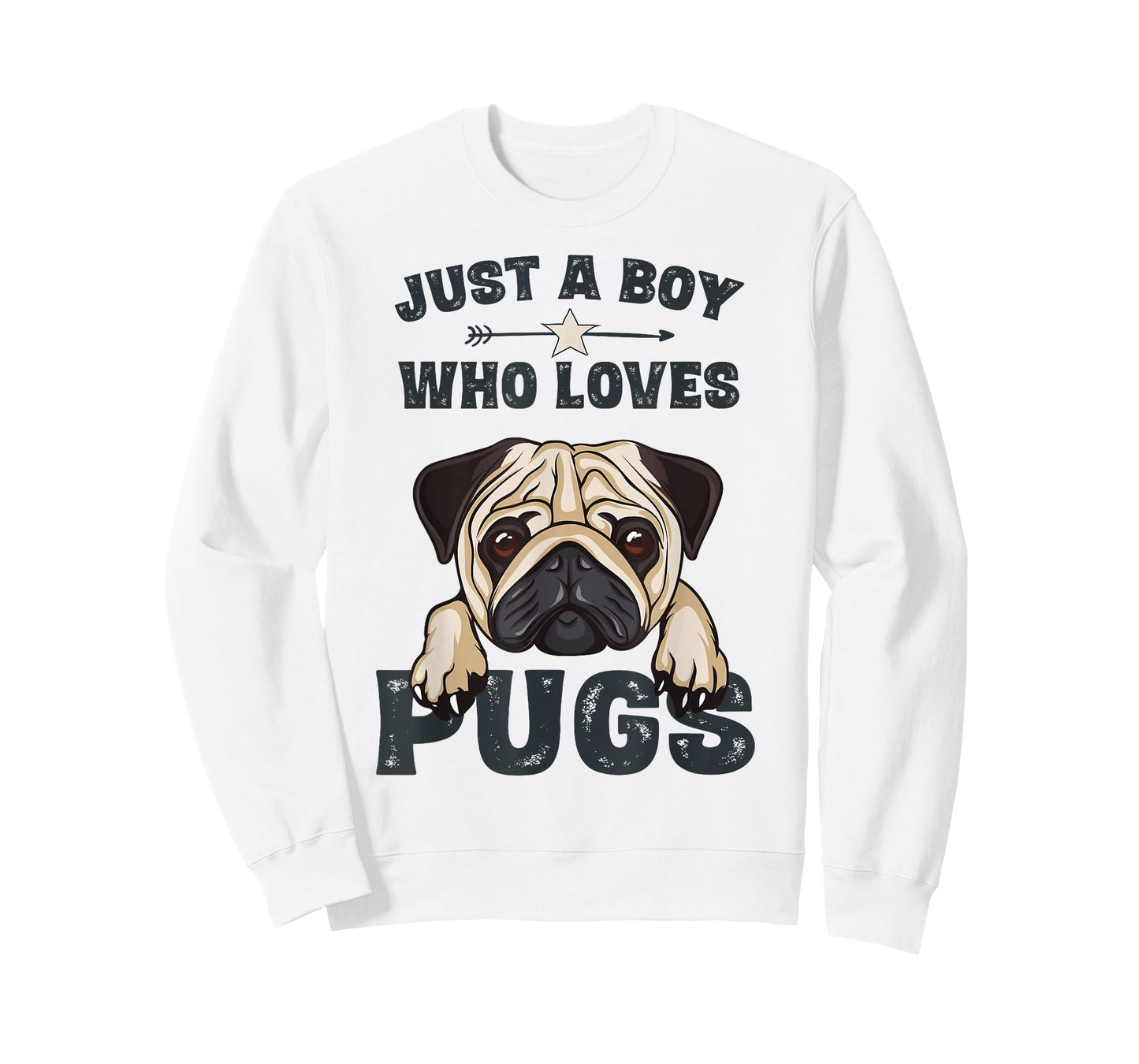 Love Pugs Funny Cute Pug Lover Saying Gift for Boys T-Shirt