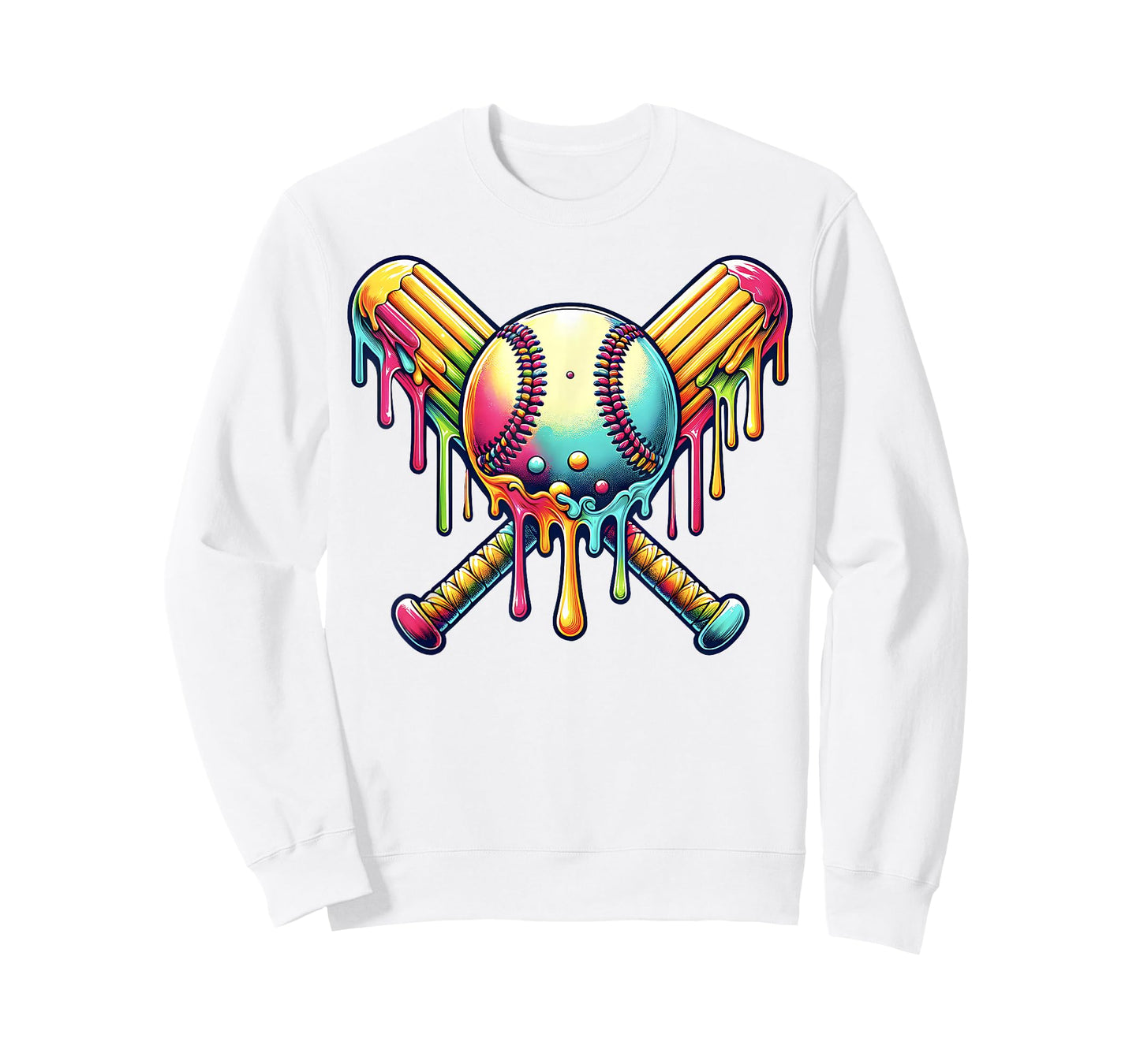 Baseball Drip for Boys Ice Cream Drip Youth Boys Baseball T-Shirt