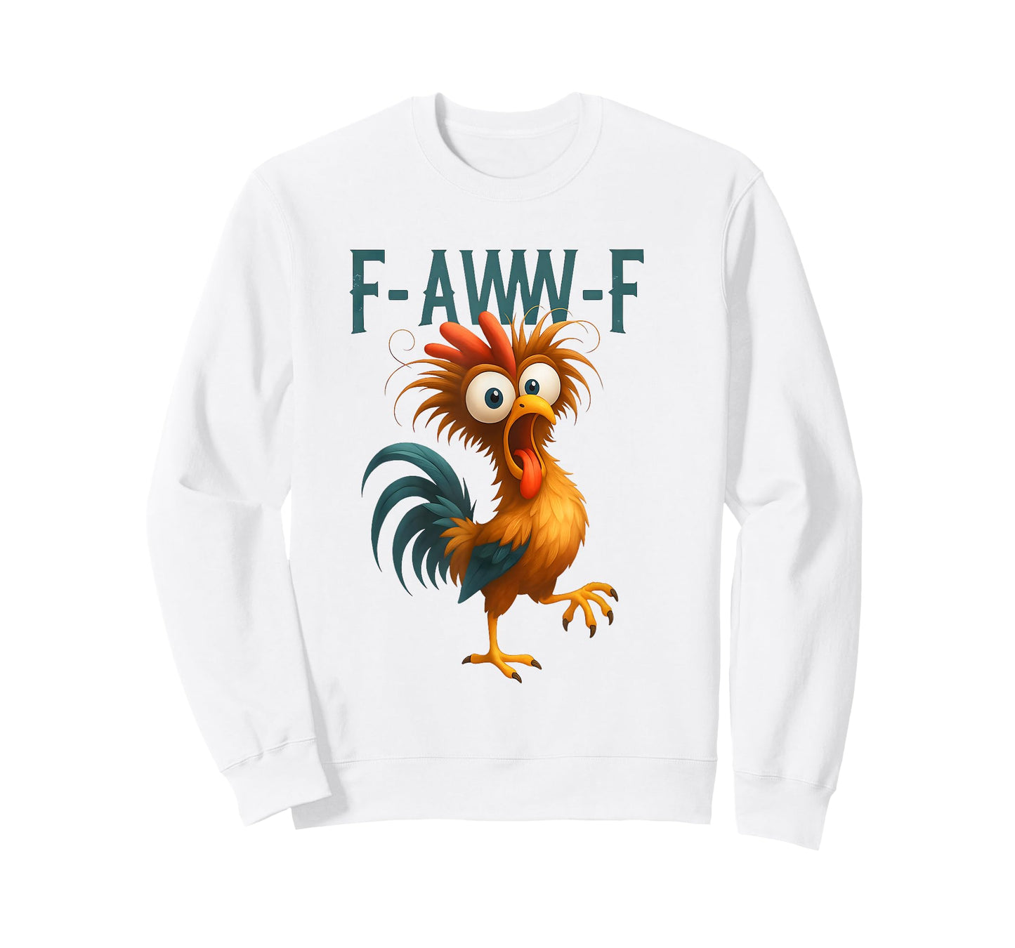F-aww-F Cute Rooster Funny Chicken F-Caw-F Rooster Pun T-Shirt