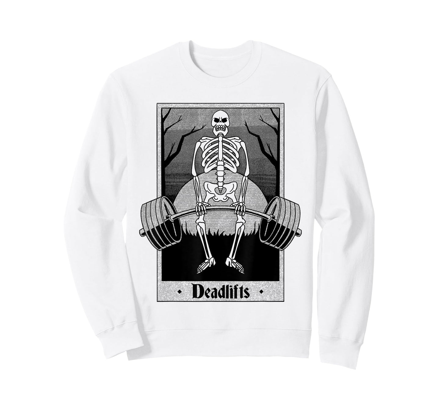 Funny Deadlifts Weightlifter Skeleton Halloween Gym Workout T-Shirt