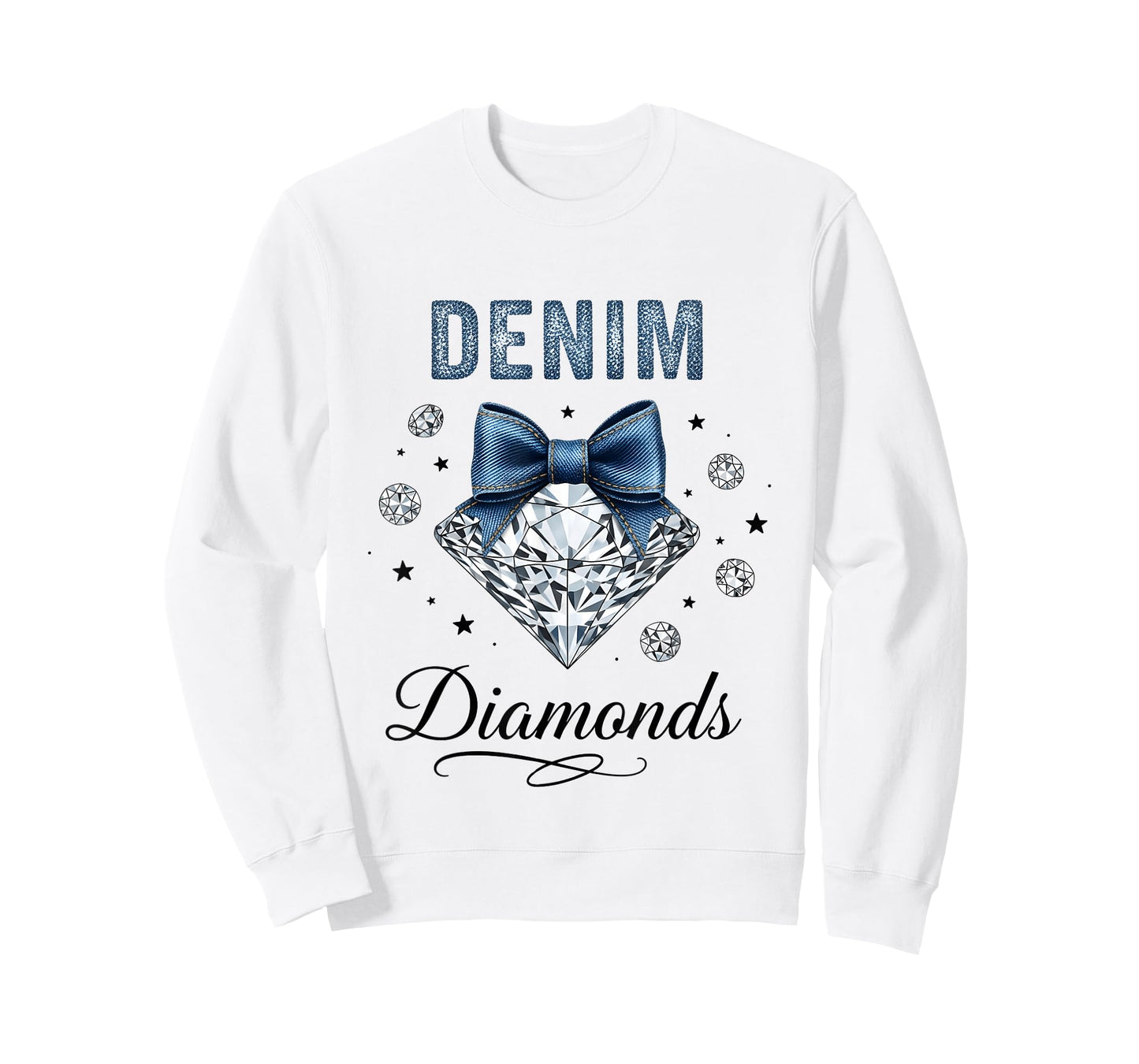 Denim and Diamonds Western Graphic Tee for Girls Women T-Shirt