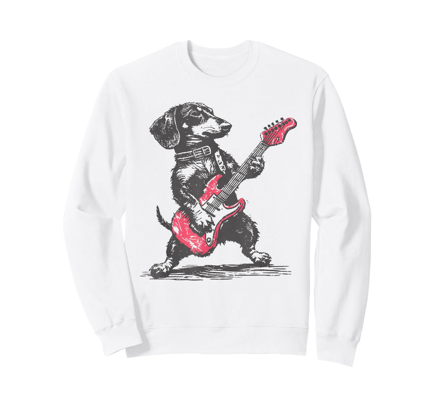 Vintage Dachshund Weenie Playing Guitar T-Shirt