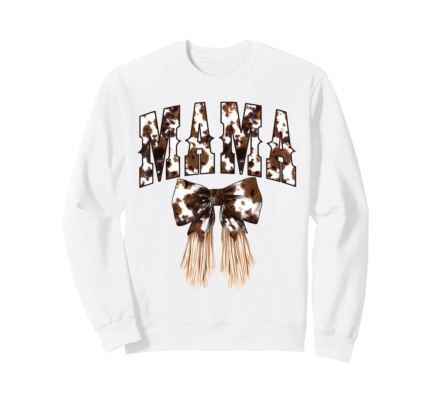 Vintage Western Cow Print Mama Coquette Bow Country Mom T-Shirt