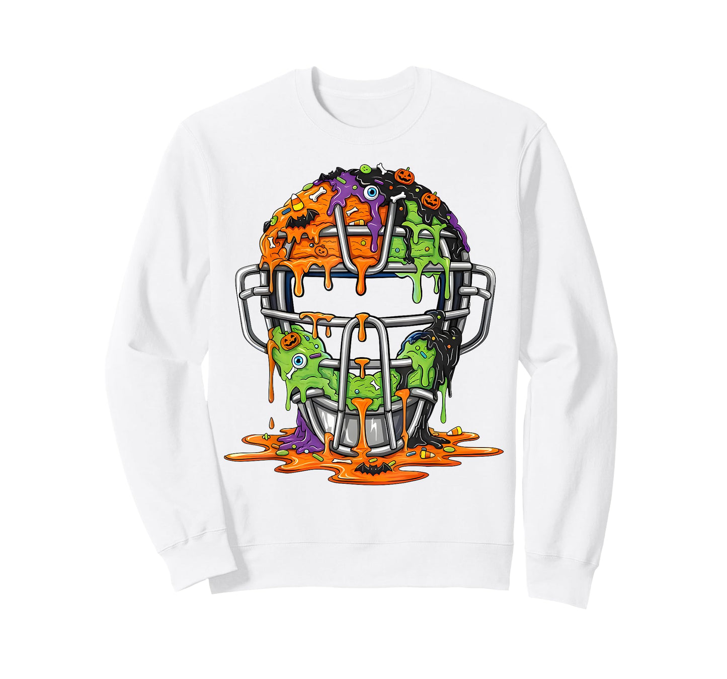 Baseball Helmet Ice Cream Drip Halloween Men Boys Youth T-Shirt