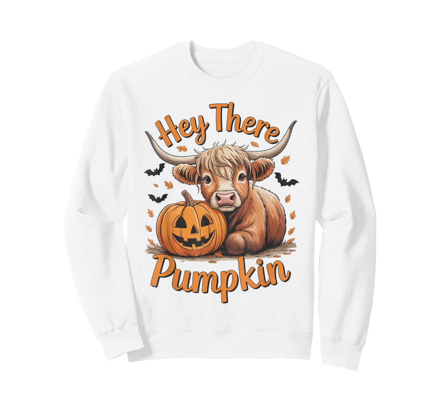 Hey There Pumpkin Halloween Highland Cow Lover Cow Farm T-Shirt