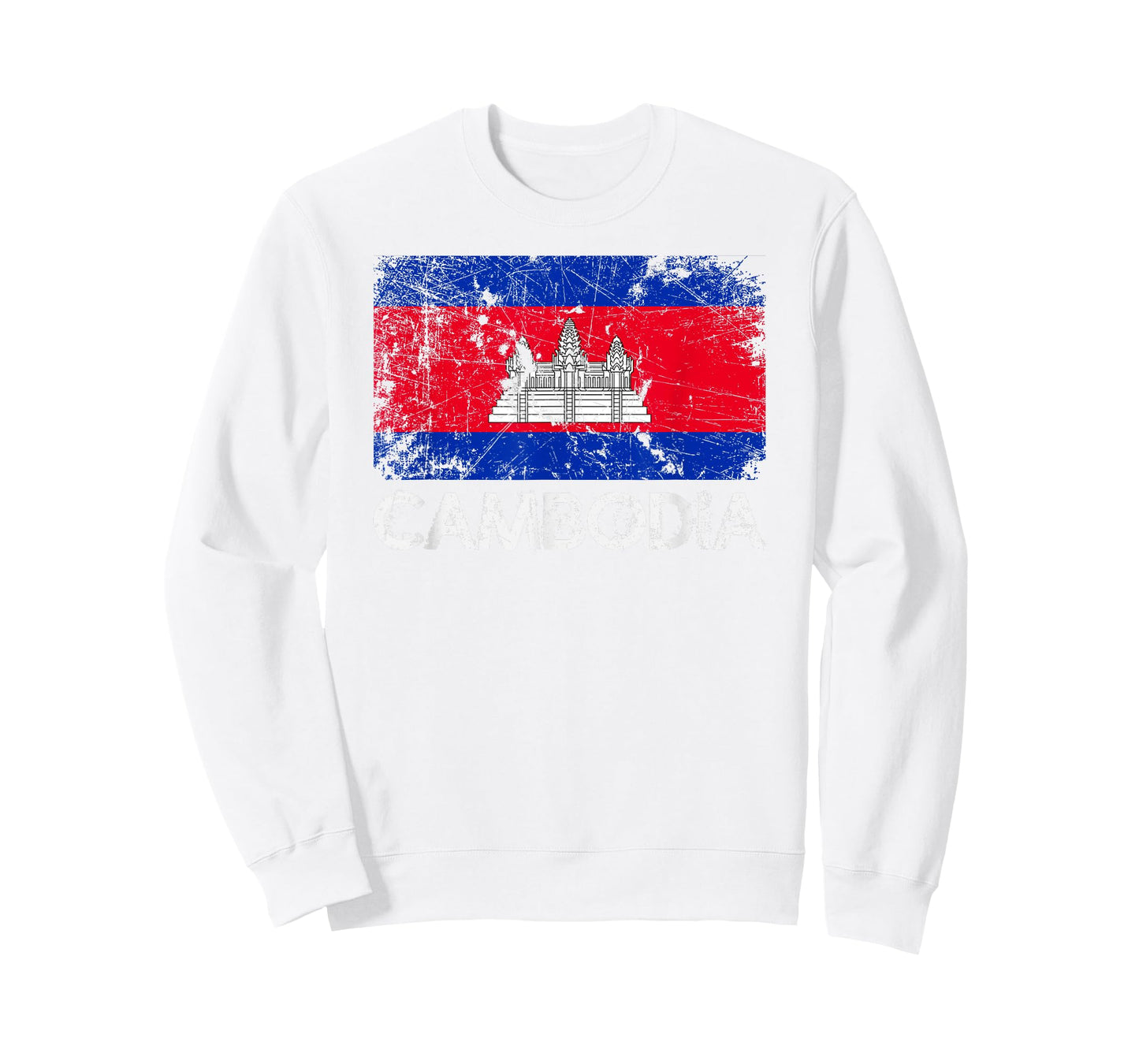 Cambodian Flag T-Shirt | Vintage Made In Cambodia Gift T-Shirt