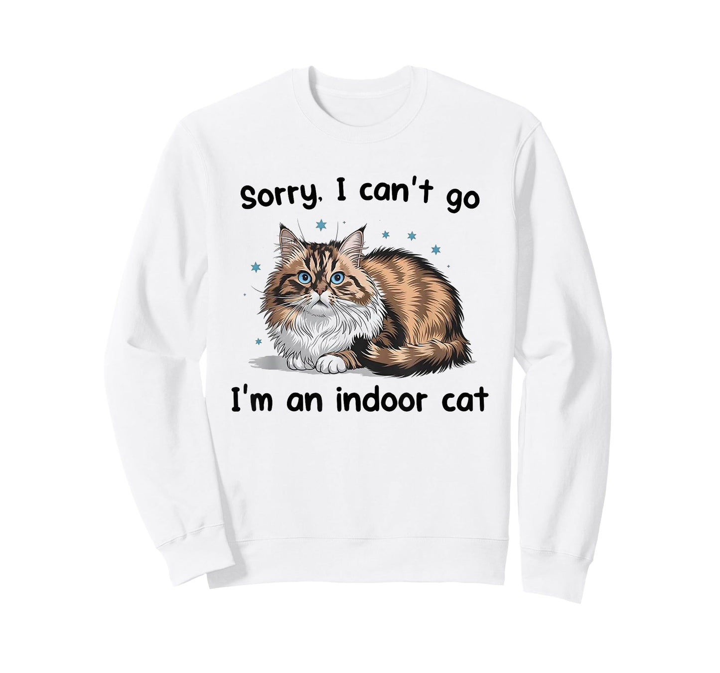 Cat Sorry I Can't Go I'm an Indoor Cat Kitten Tea Break T-Shirt
