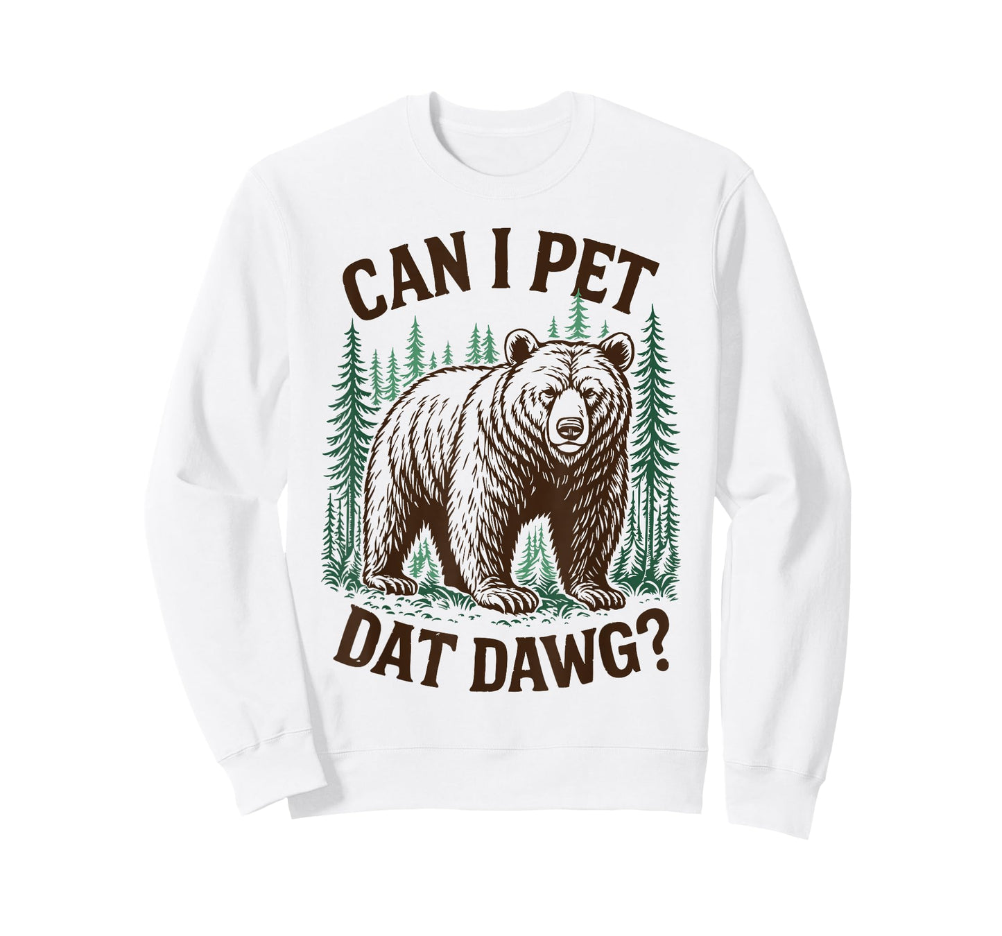 Can I Pet That Dawg Funny Bear Meme Camping Hiking Vintage T-Shirt