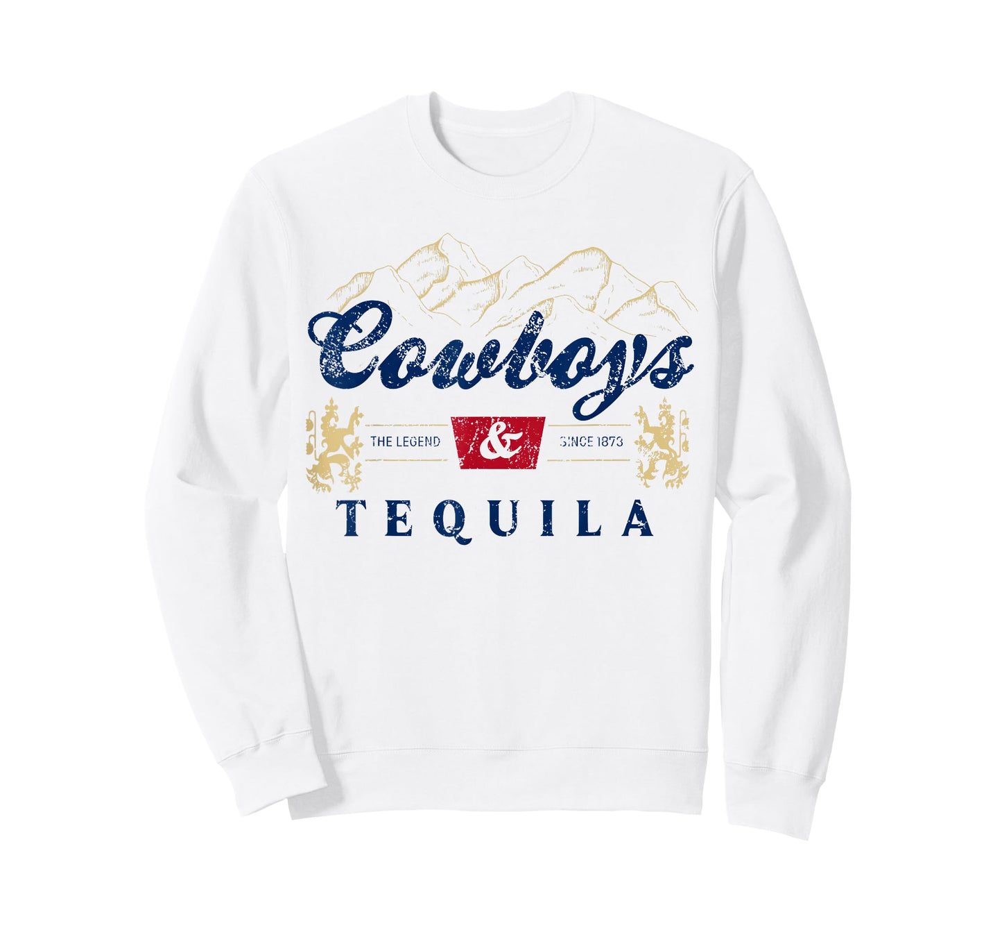 Vintage Cowboys And Tequila Western Funny Tequila Drinking T-Shirt