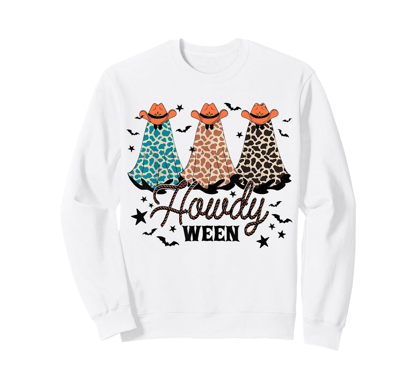 Howdy Ween Ghouls Funny Cowgirl Halloween Western Spooky T-Shirt