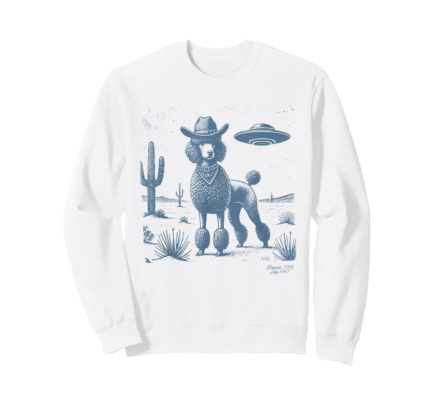 Poodle Cowboy UFO, Poodle Mom, Poodle Dad, Cowboy Poodle UFO T-Shirt