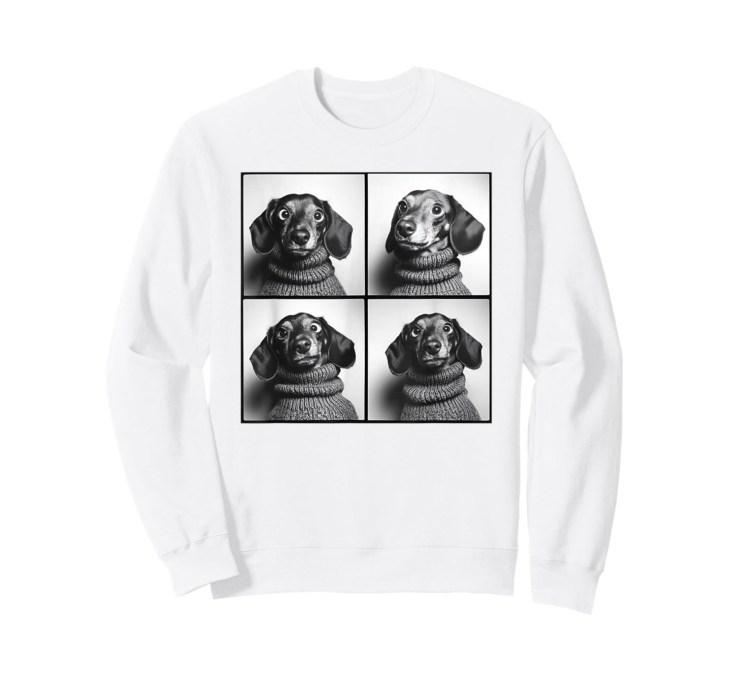 Mini Dachshund In Sweater Wiener Dog Portrait T-Shirt