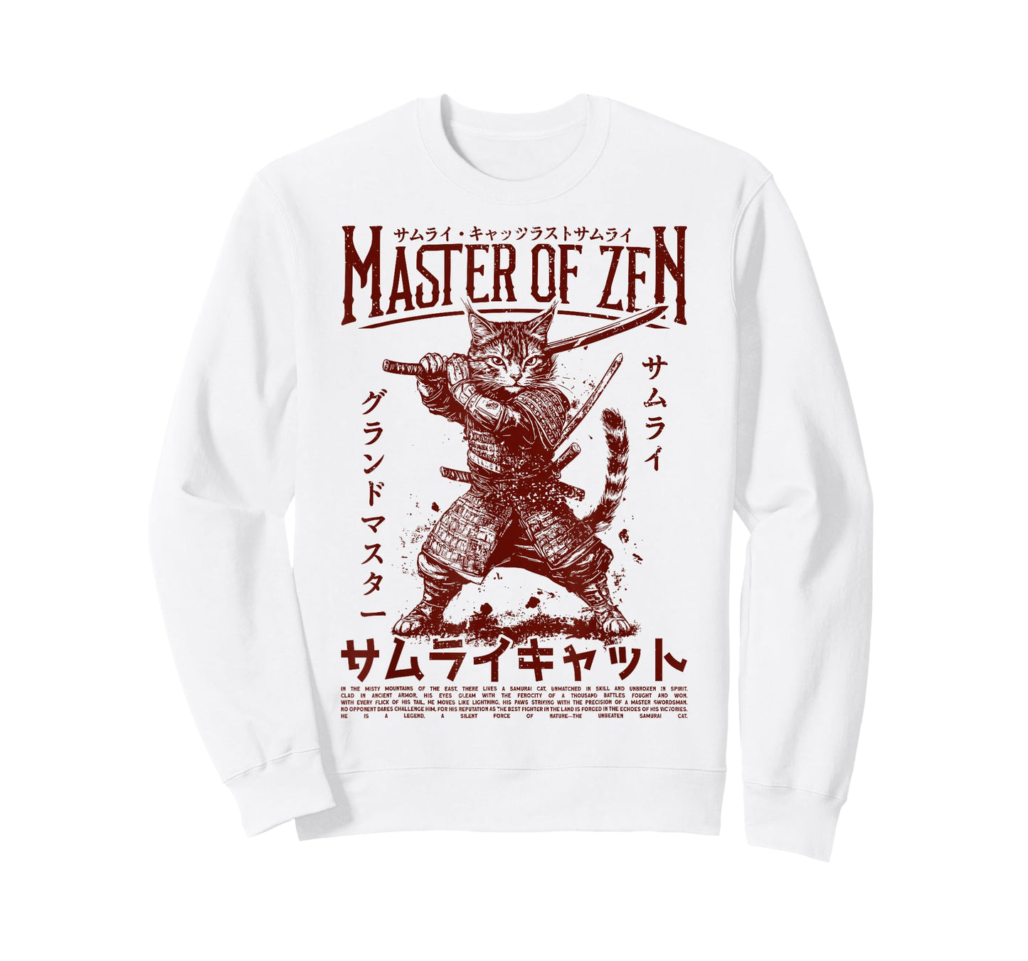 Samurai Cat Warrior Ukiyo Otaku Streetwear Cat Samurai T-Shirt