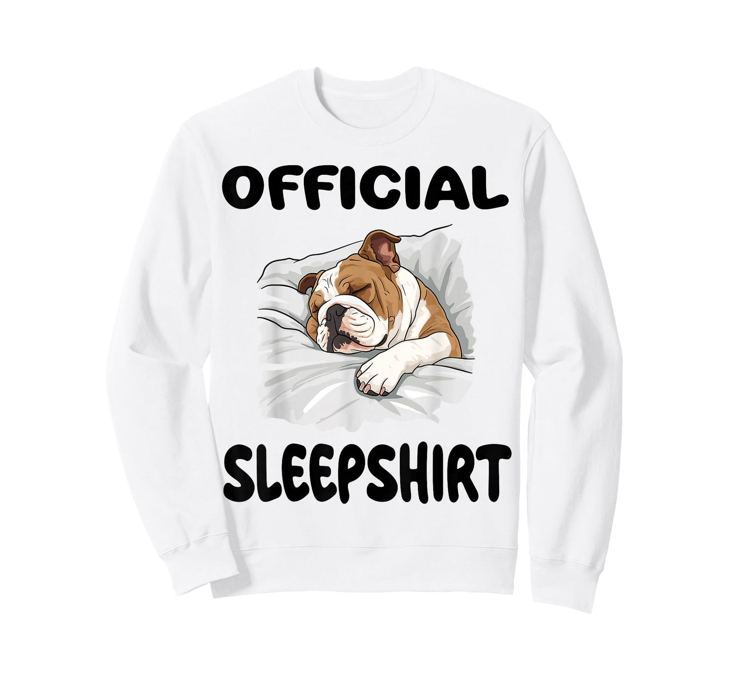 English Bulldog Dog Official Sleepshirt Pajamas Nightgown T-Shirt for Men Women Girls Kids