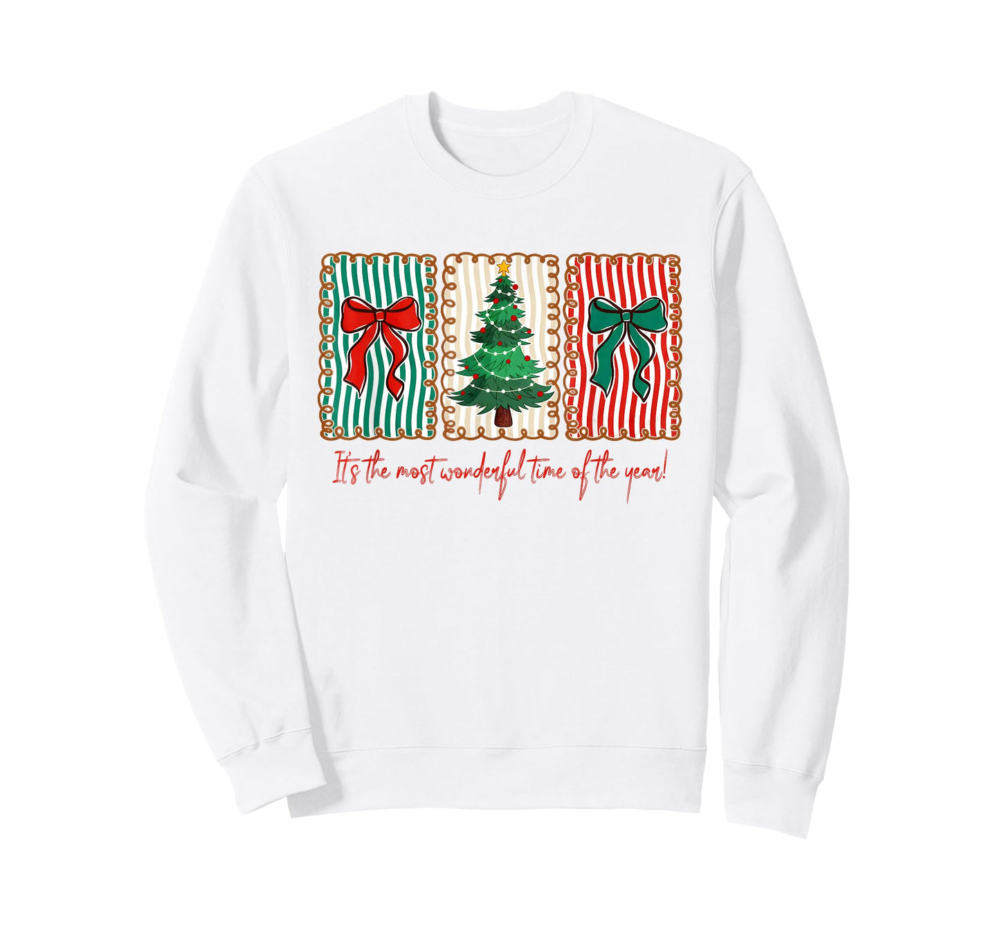 It's The Most Wonderful Time of The Year Xmas Tree Coquette T-Shirt
