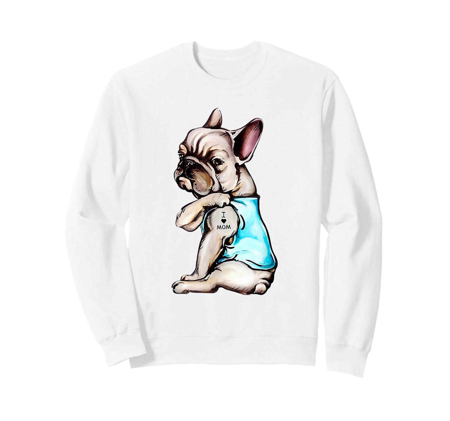 I Love Mom Funny Frenchie Bulldog T-Shirt