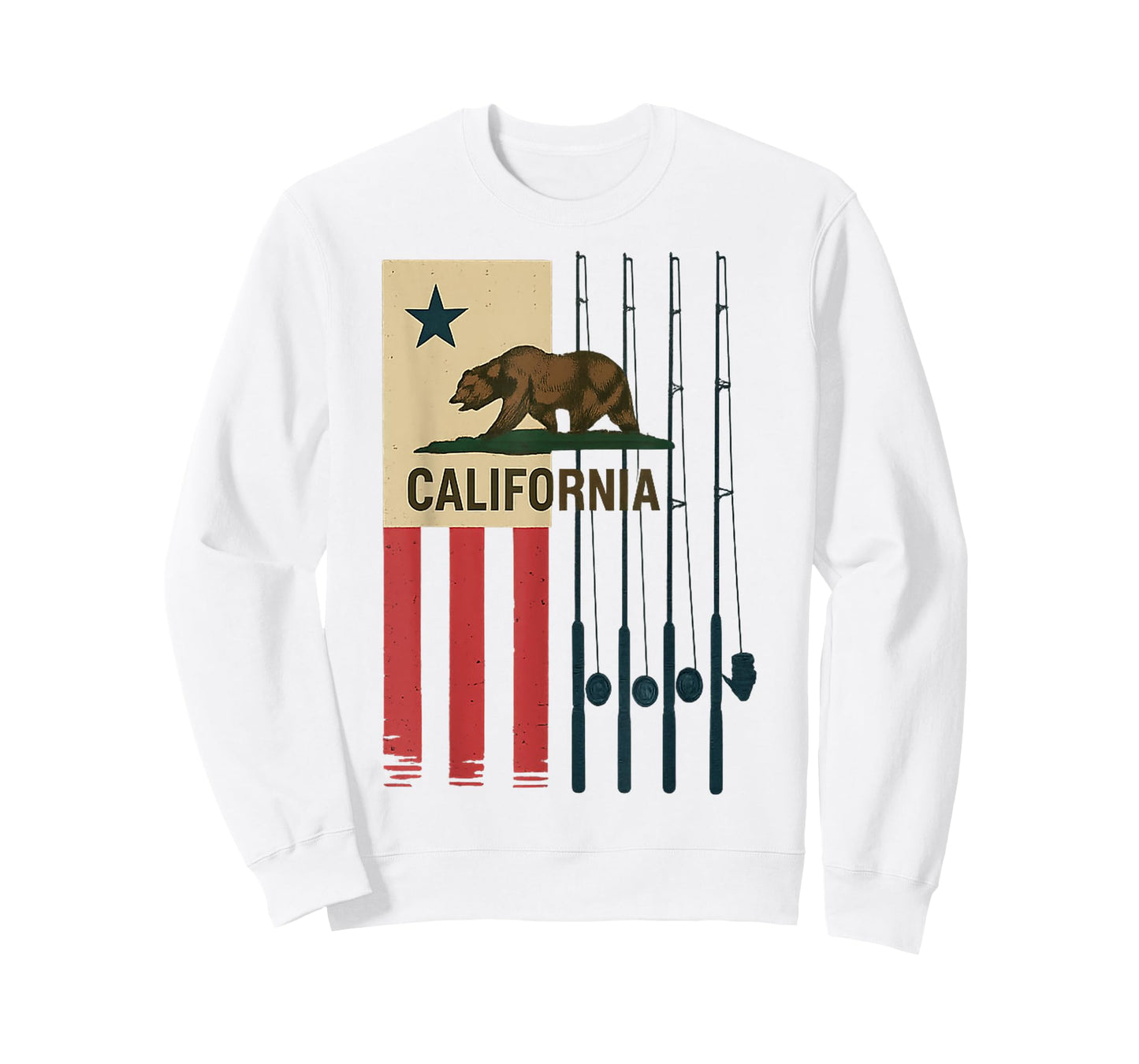 California Bear Fishing Design for Outdoor Enthusiasts T-Shirt