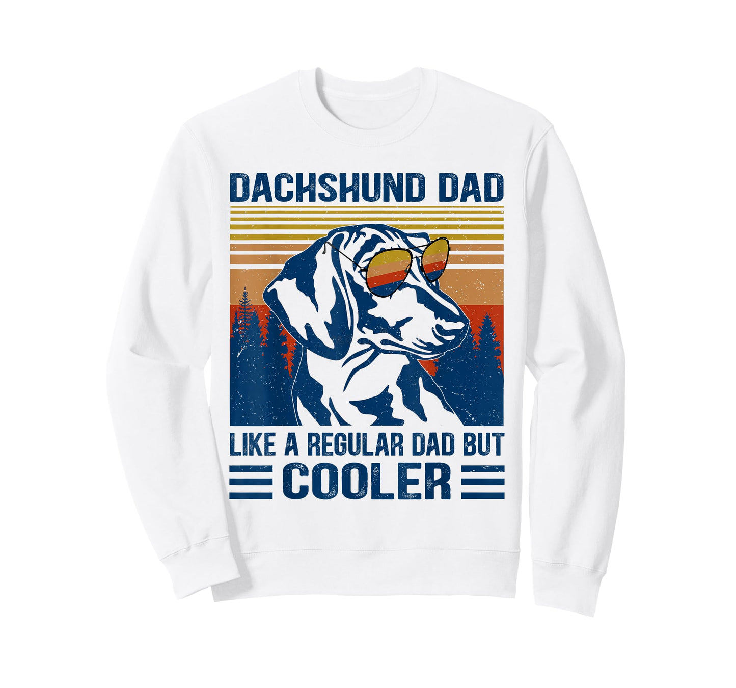 Vintage Dachshund Dad Like A Regular Dad But Cooler Funny T-Shirt