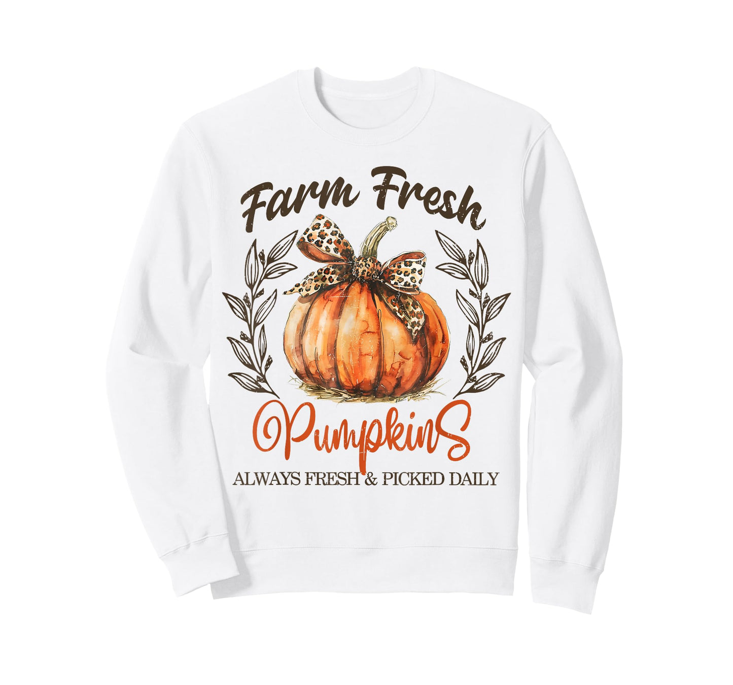 Farm Fresh Pumpkins Coquette Bow Autumn Fall Thanksgiving T-Shirt