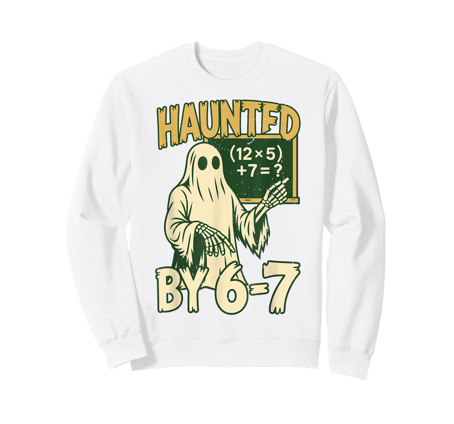 Halloween Costume Haunted by 67 Ghost Math Teacher Professor T-Shirt