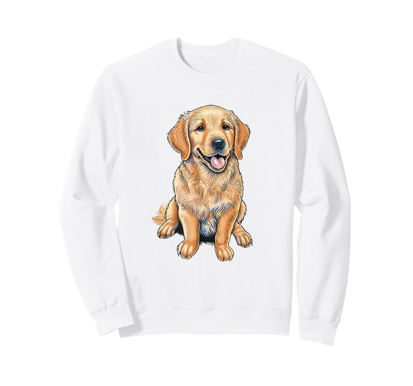 Adorable Golden Retriever Illustration T-Shirt