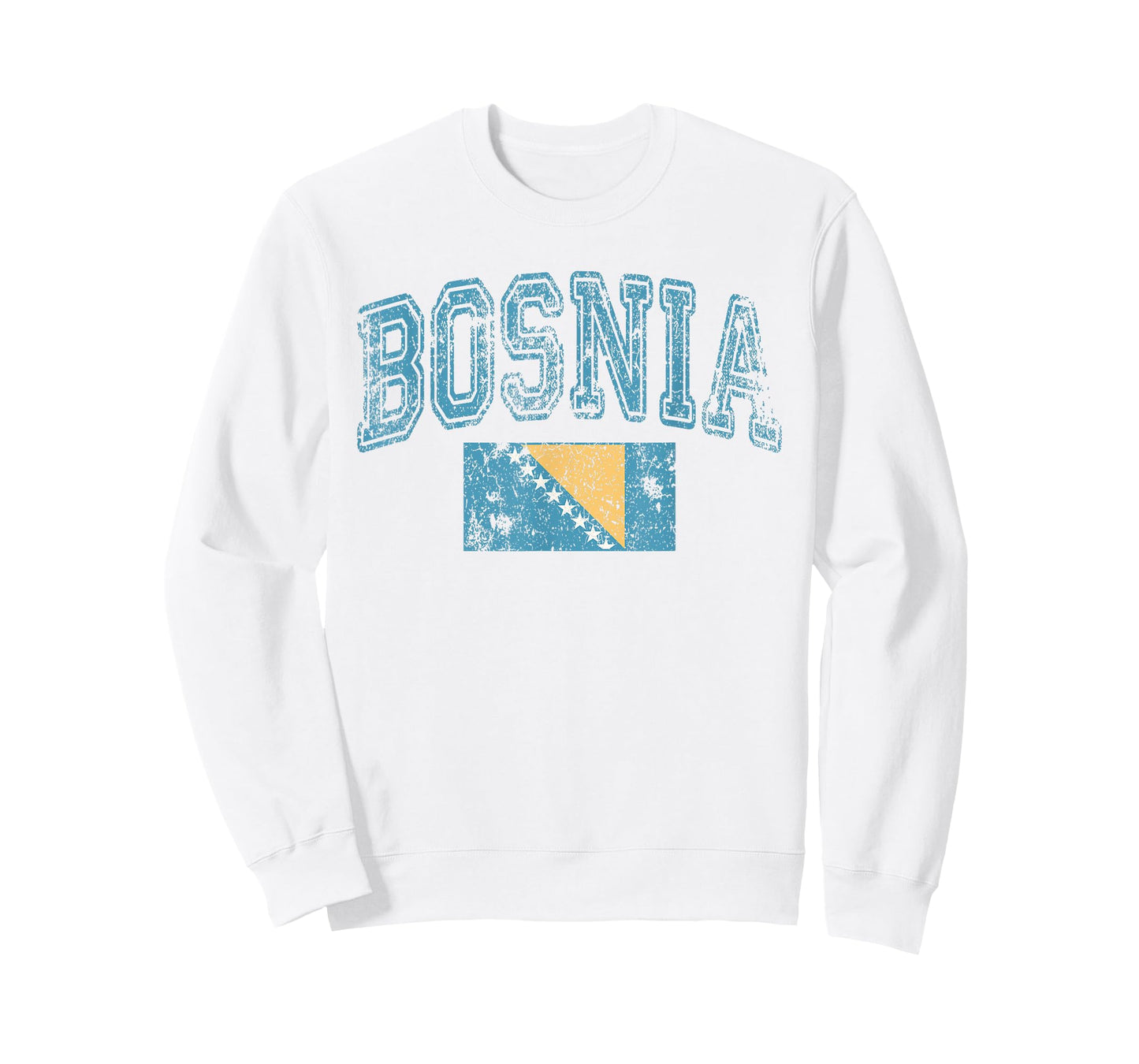 Vintage Retro Faded Bosnia and Herzegovina Flag Bosnian T-Shirt