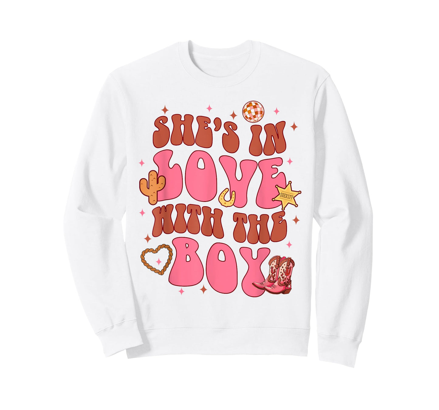Bridesmaid Cowgirls Bachelorette She's In Loves With A Boy T-Shirt
