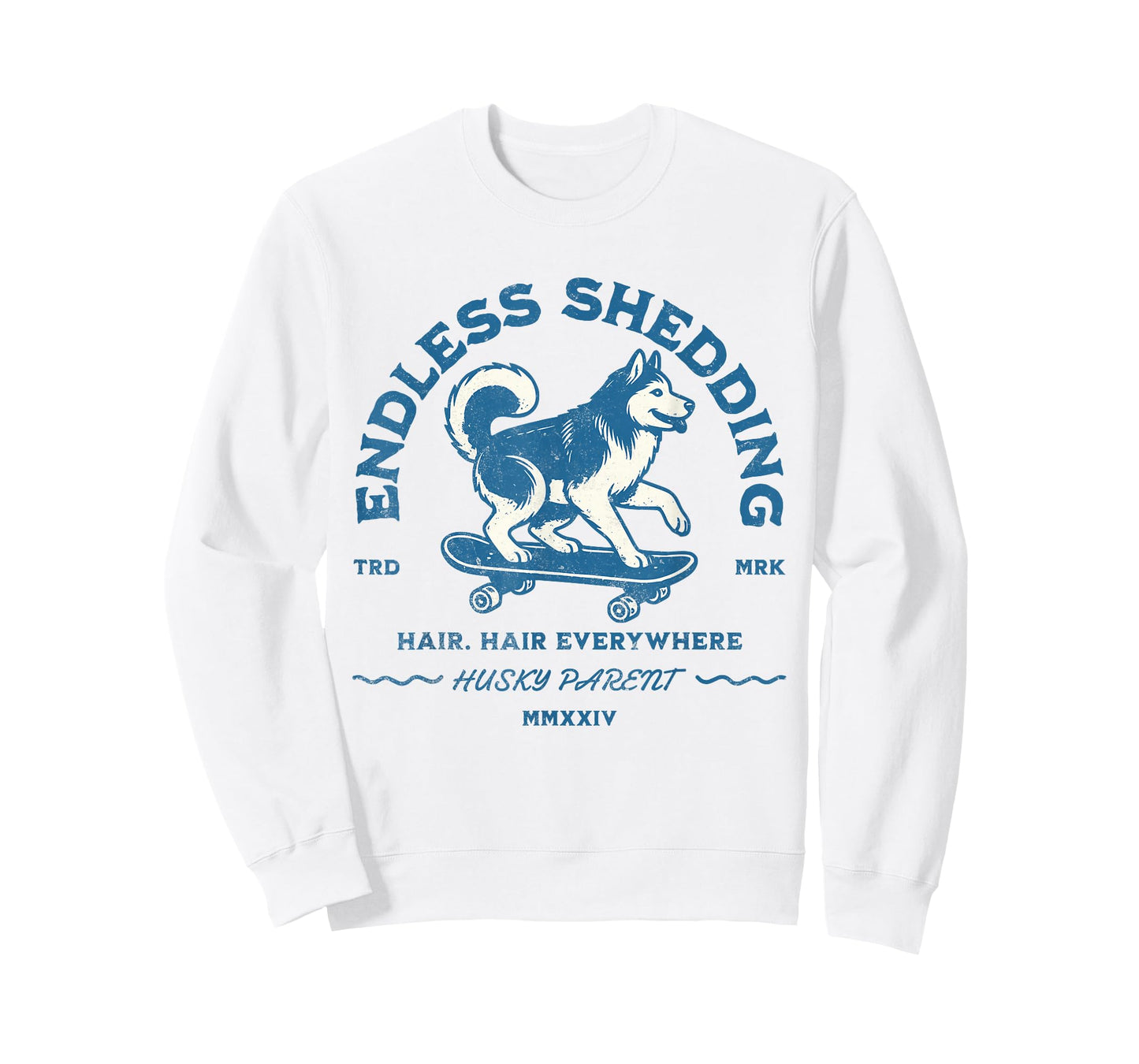 Siberian Husky Funny Skating Shedding Dog Pet Parent T-Shirt for Men Women