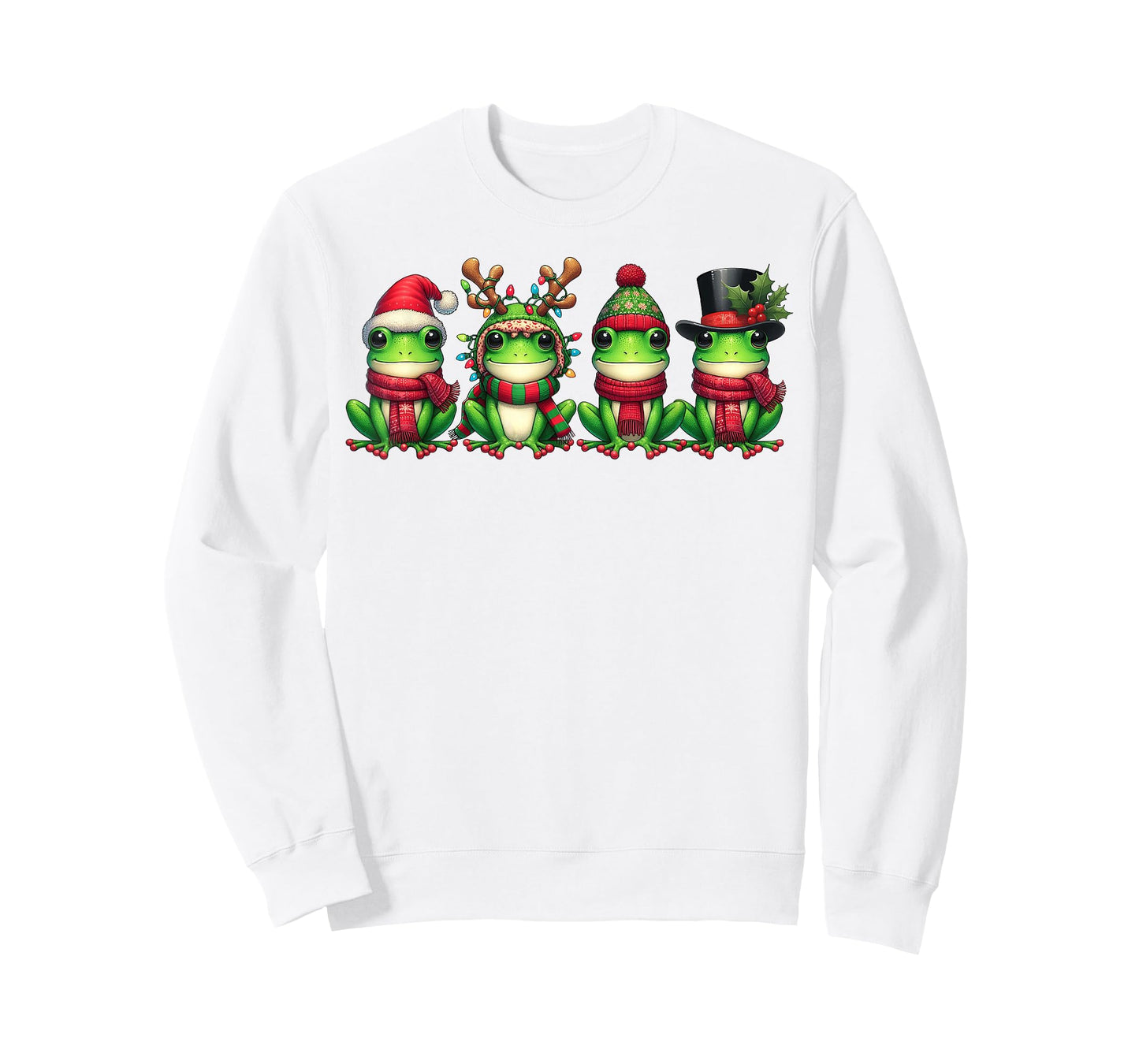 Cute Christmas Frogs Santa Funny Holiday Winter Frog Lovers T-Shirt