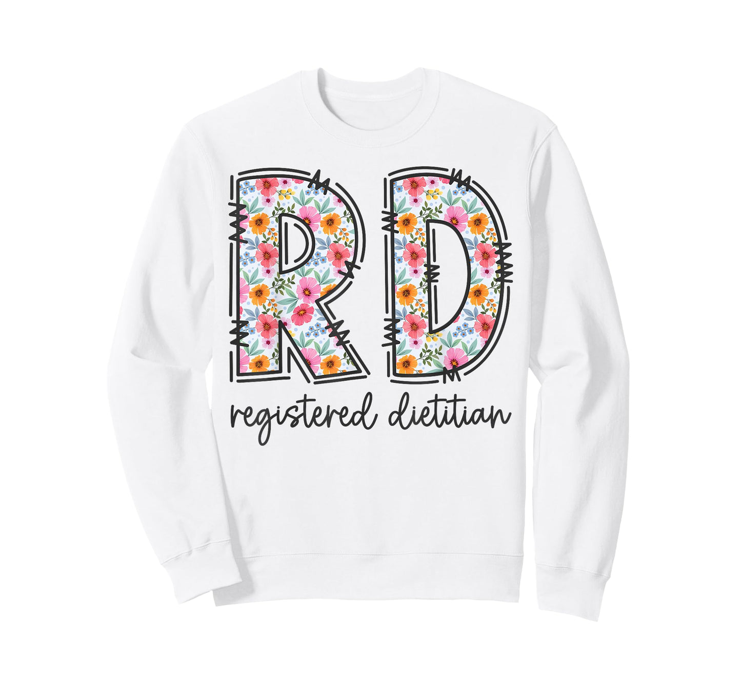 Floral Registered Dietitian Nutritionist RD Graduation T-Shirt