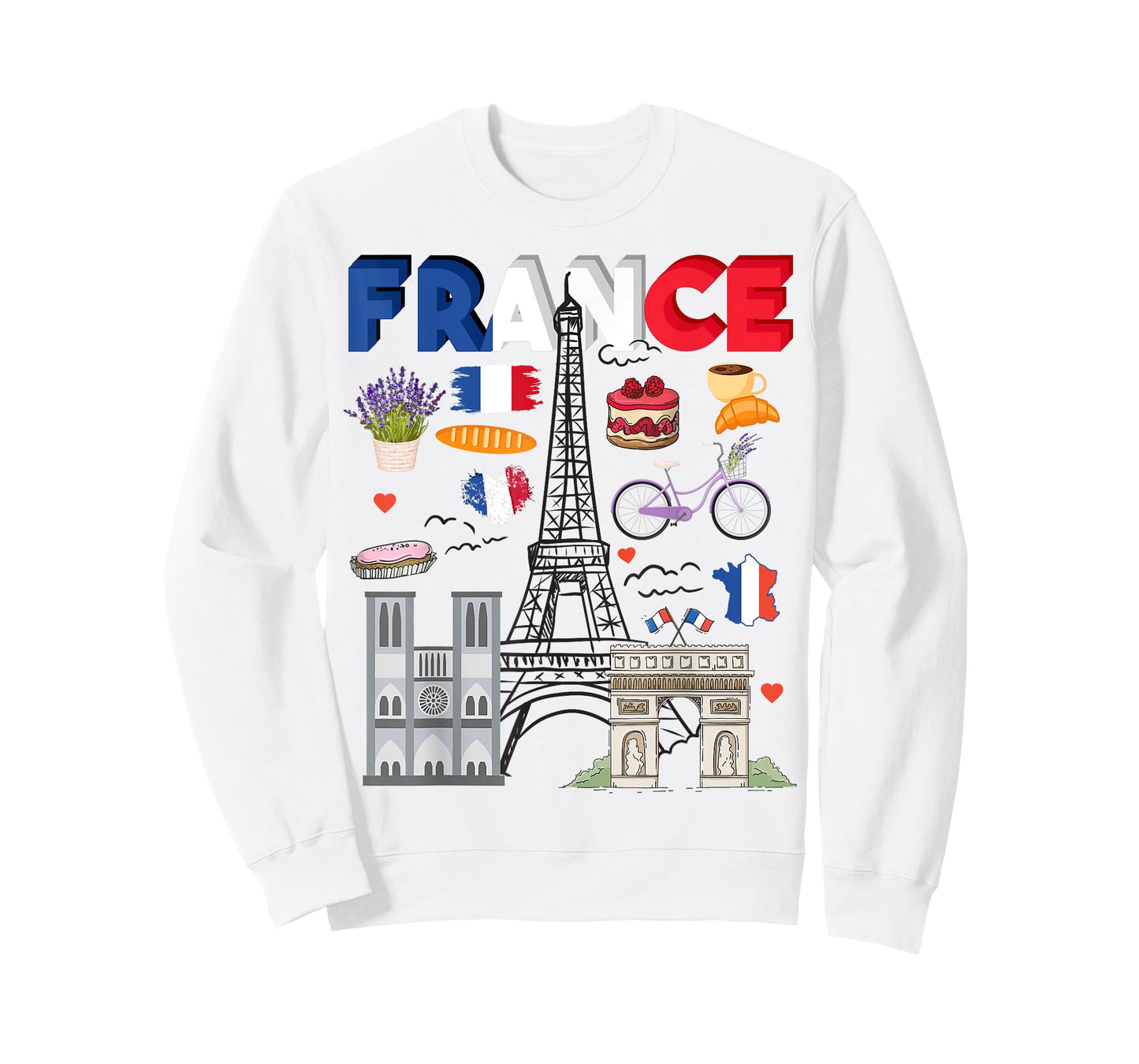 France Flag Outfit Idea For Kids French Flag & Lavender T-Shirt