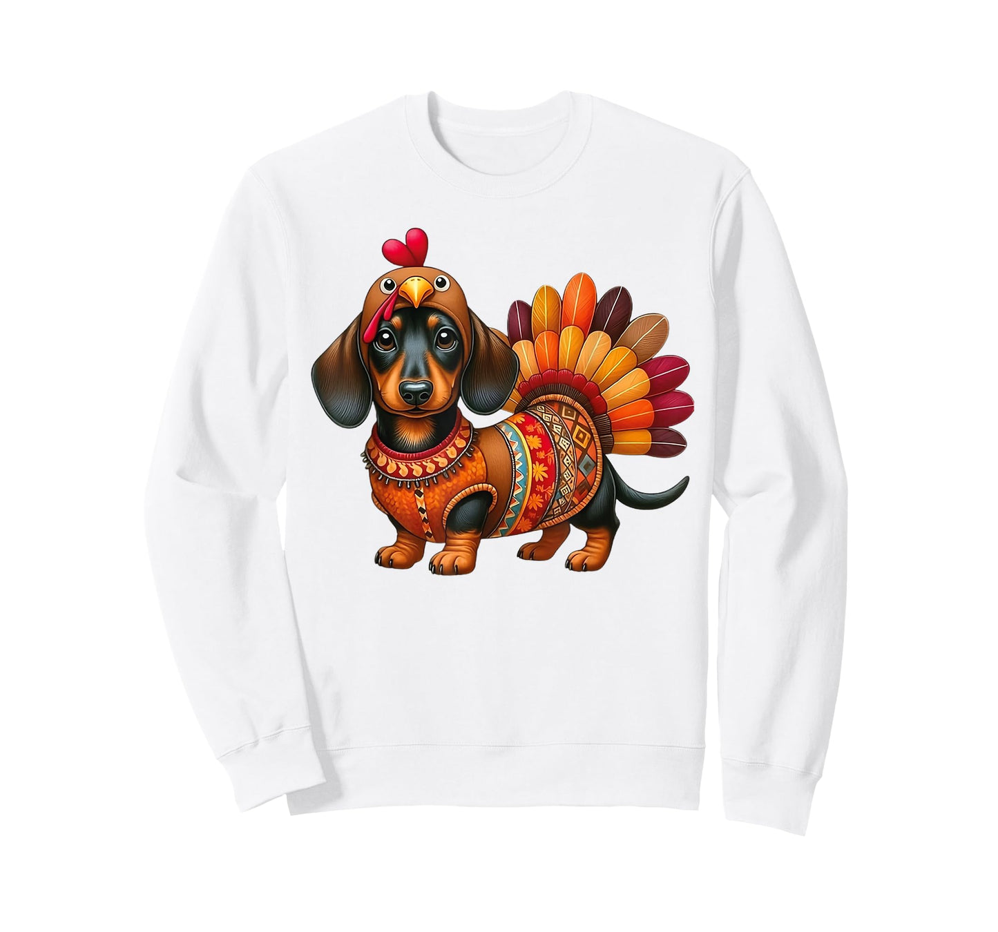 Cute Thanksgiving Turkey Weiner Dachshund Dog Costume T-Shirt