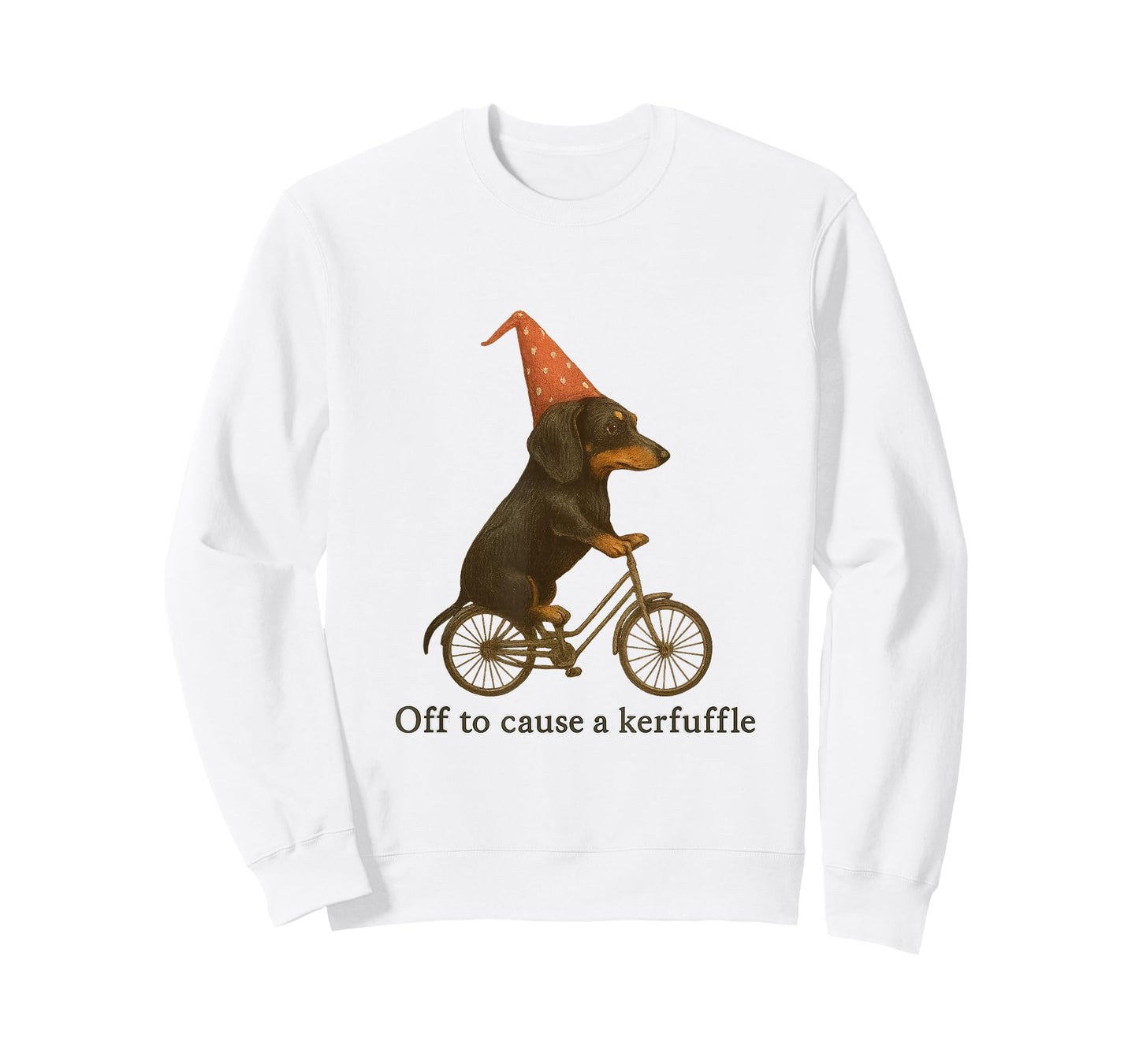 Off to Cause a Kerfuffle Funny Dachshund T-Shirt