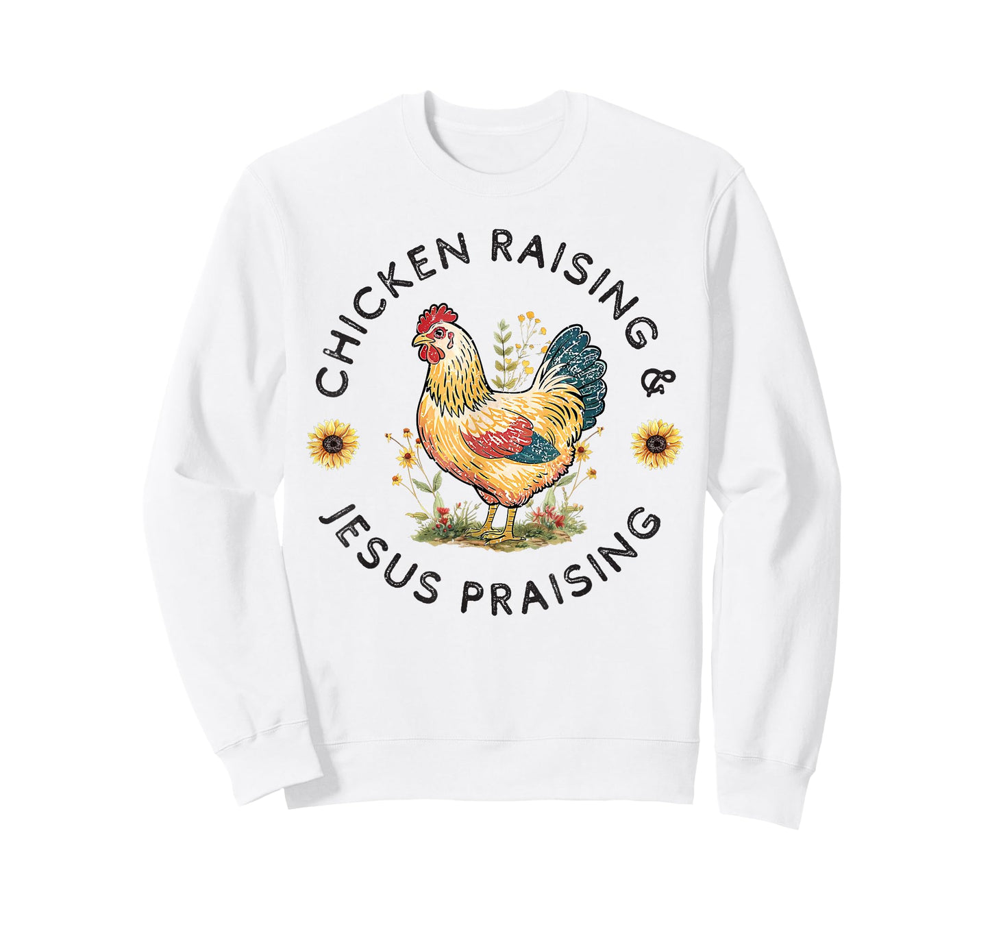 Retro Vintage Chicken Raising & Jesus Praising T-Shirt