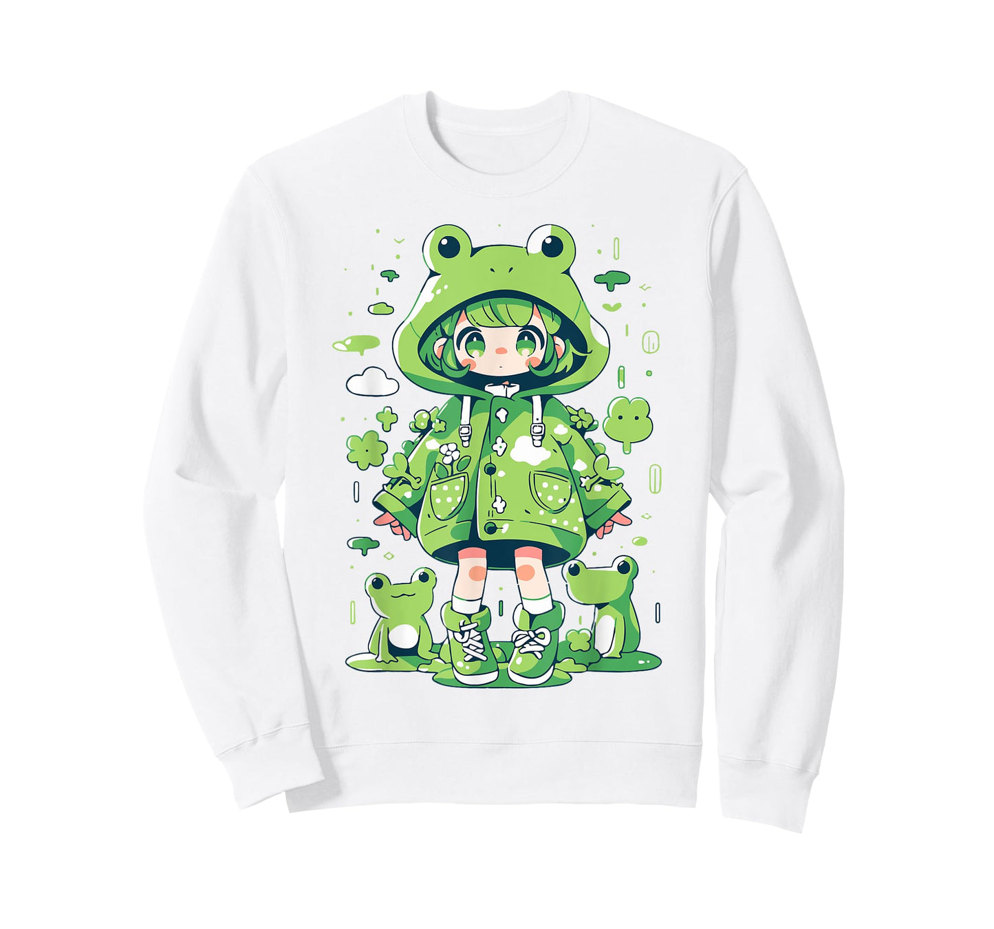 Kawaii Frog Girl | Decora Kei Anime Manga Harajuku Kidcore T-Shirt