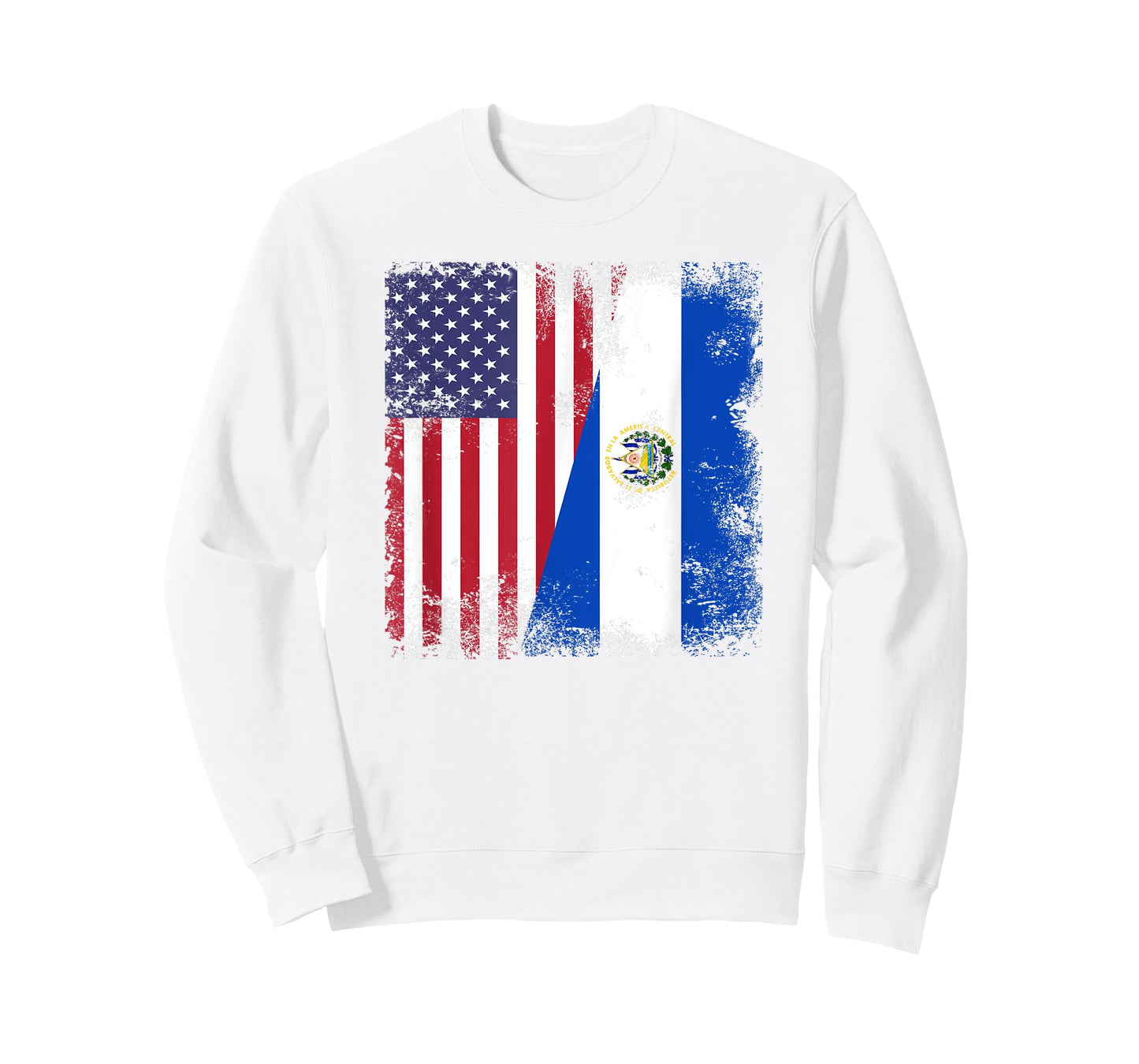Half Salvadoran Flag T-Shirt | Vintage El Salvador USA Gift T-Shirt