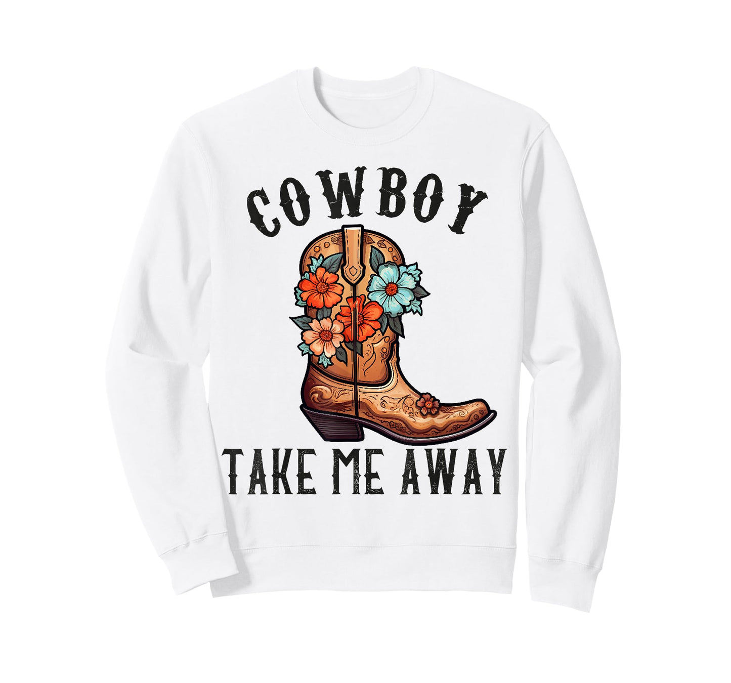 Cowboy Take Me Away Shirts For Women Cowgirl Country Music T-Shirt