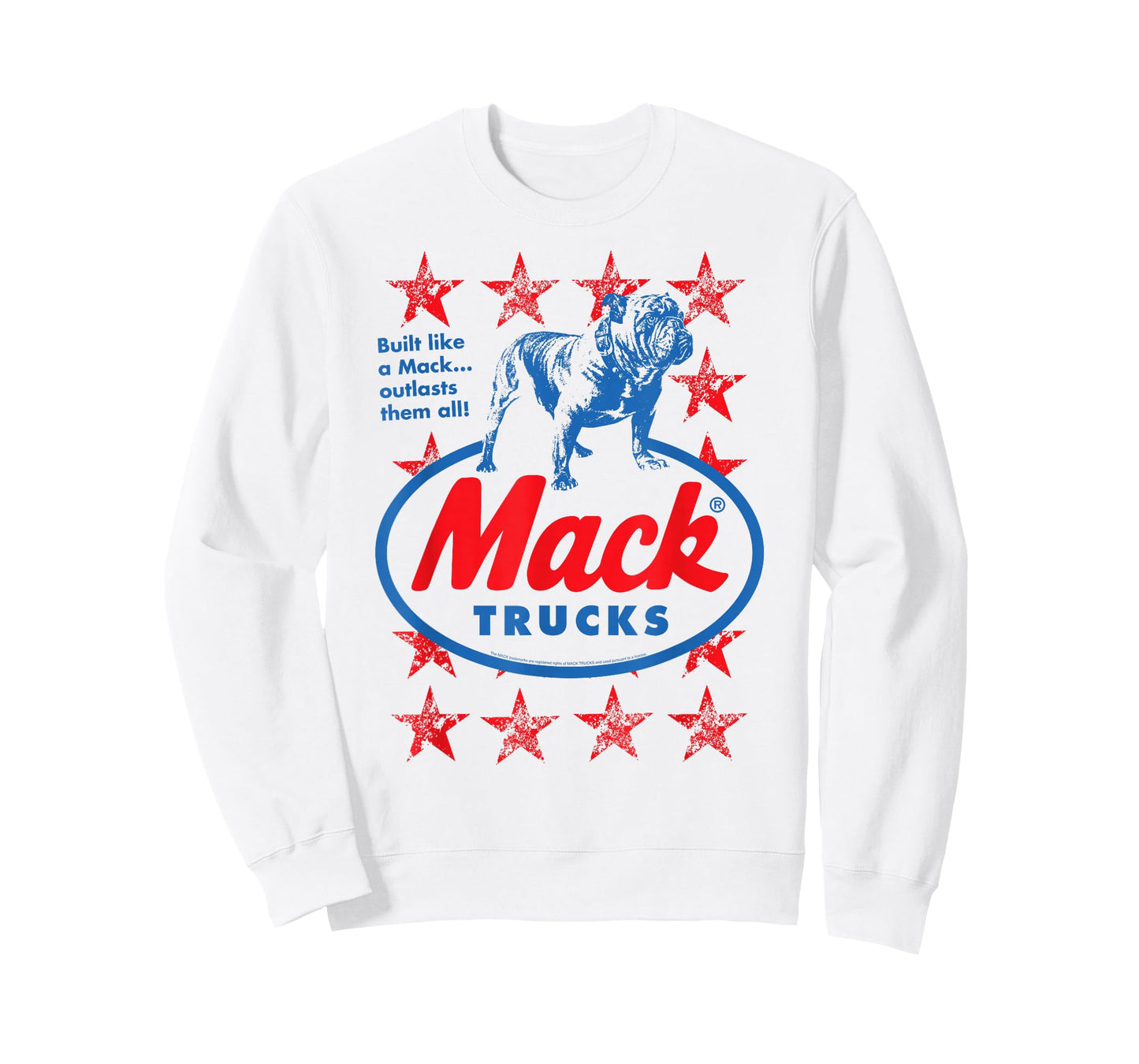 Mack Trucks Outlasts Them All Bulldog and Stars Trucker T-Shirt