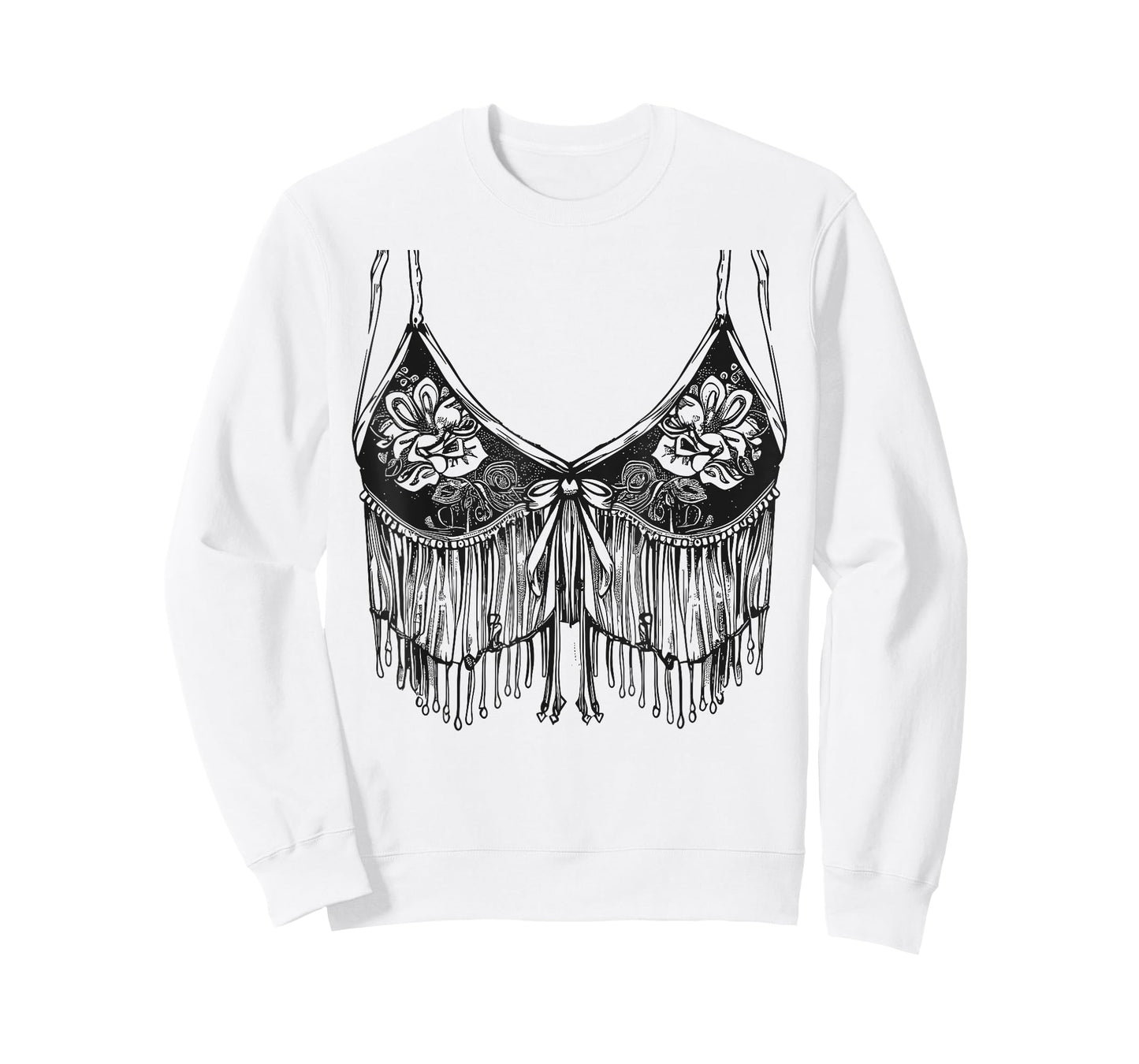Lingerie Bra Graphic Cowgirl Fringe Trendy Cute Sexy Country T-Shirt