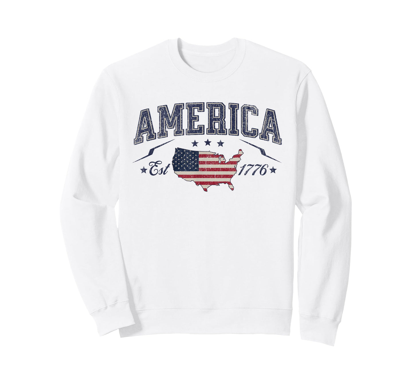 Patriotic American Flag USA Est 1776 4th of July America T-Shirt