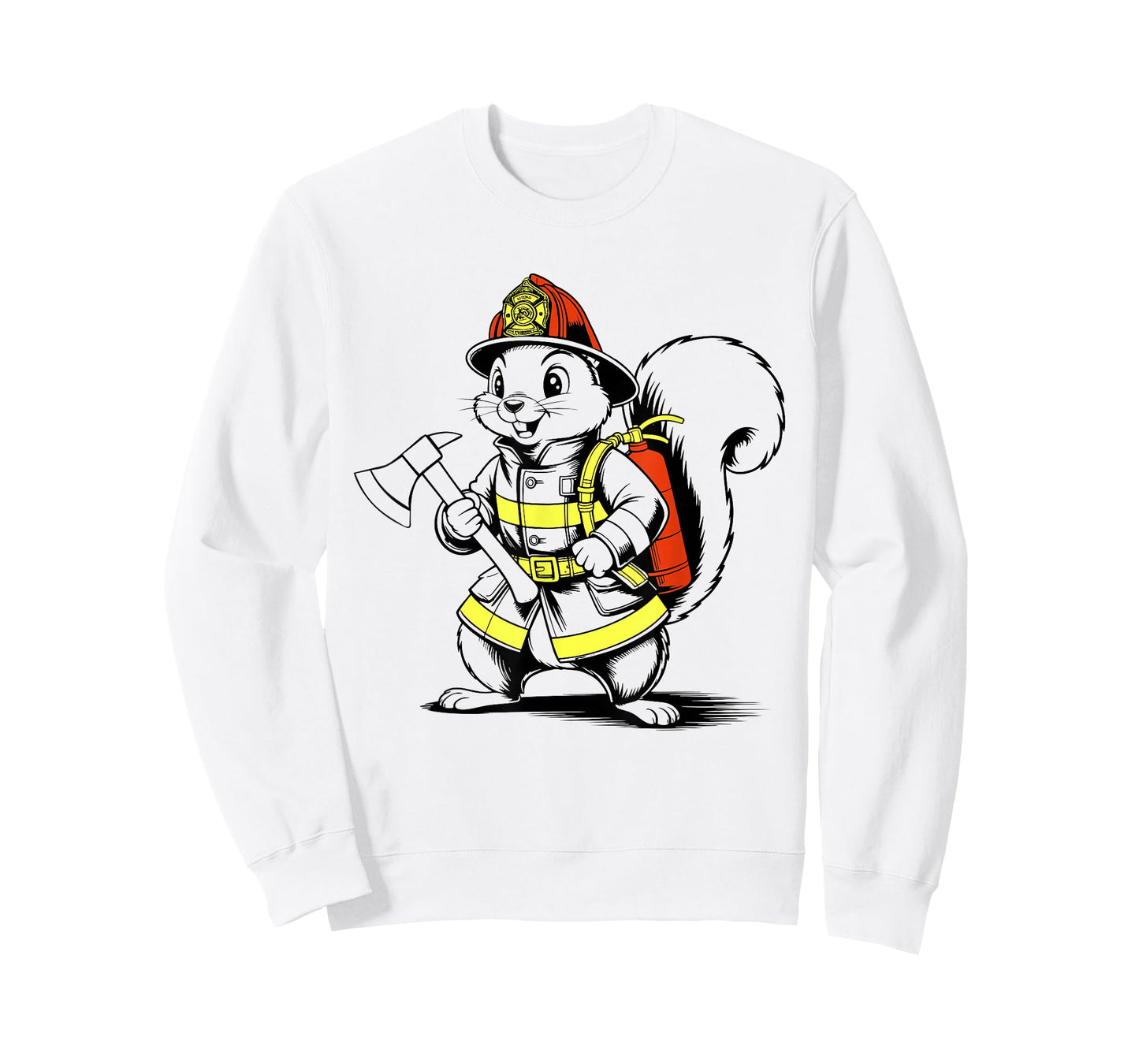 Firefighter Squirrel Fire Fighting Fireman T-Shirt
