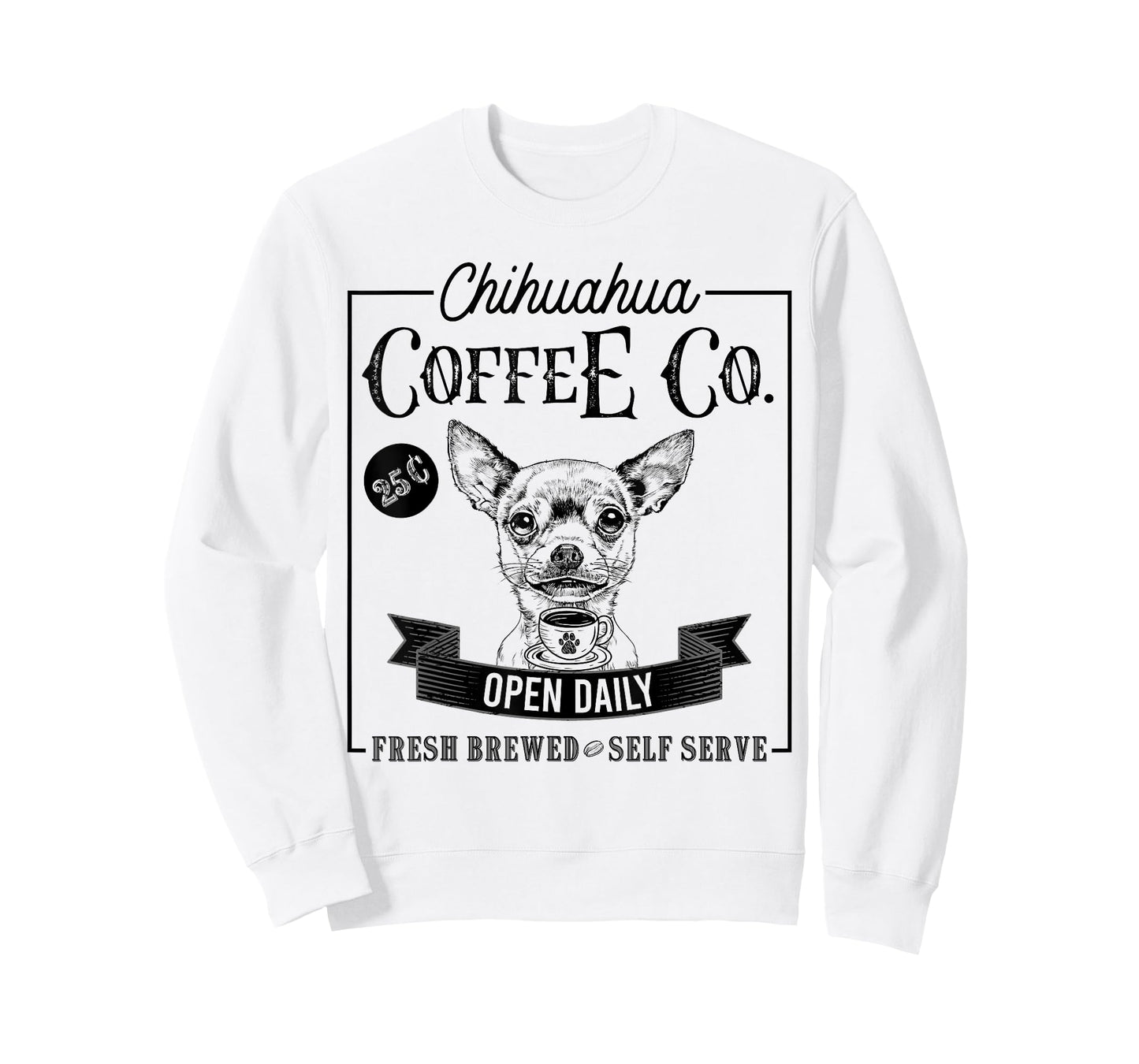 Retro Chihuahua Coffee Funny Dog Mom Coffee Lover Men Women Kids T-Shirt