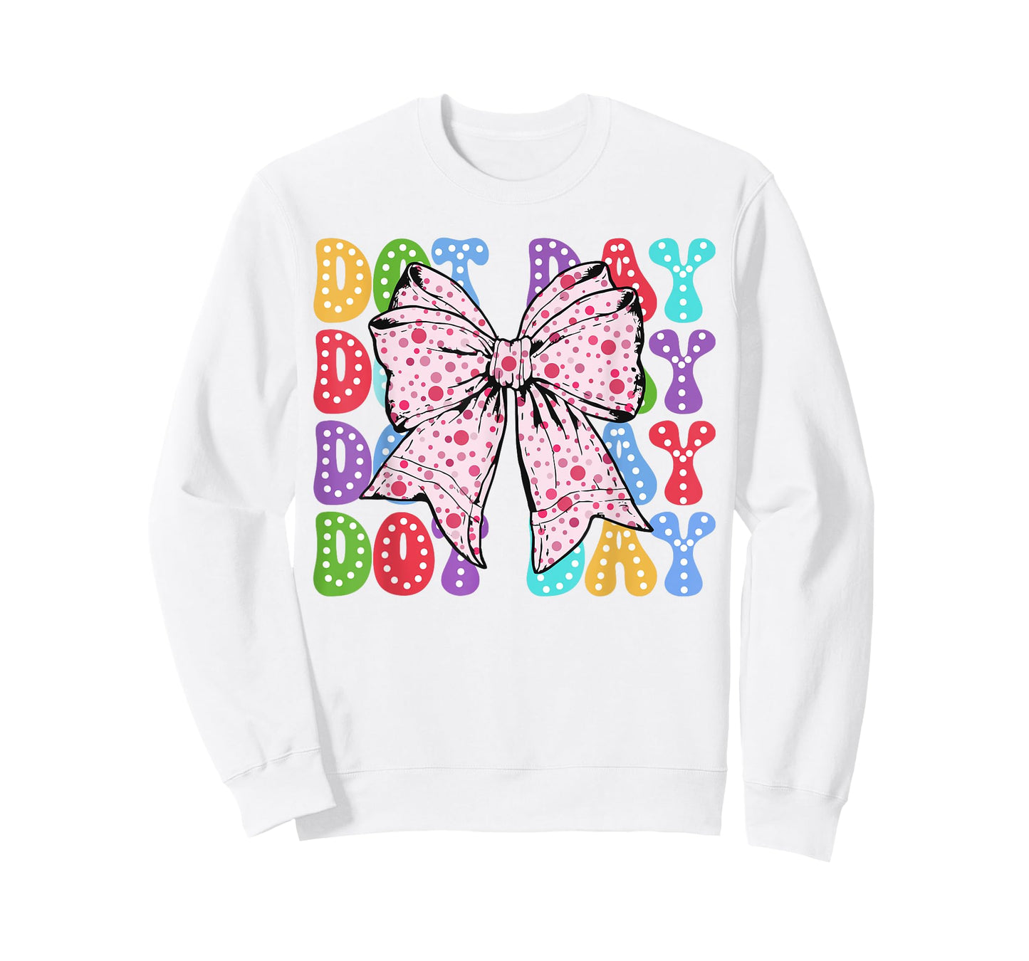 Coquette Polka Dot Bow Happy Dot Day for Teacher Girls Women T-Shirt