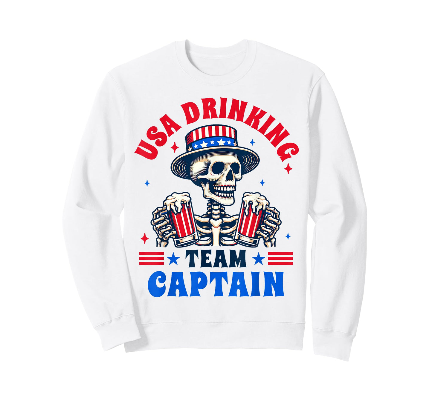 4th Of July Beer Drinking Lover USA Drinking Team Captain T-Shirt
